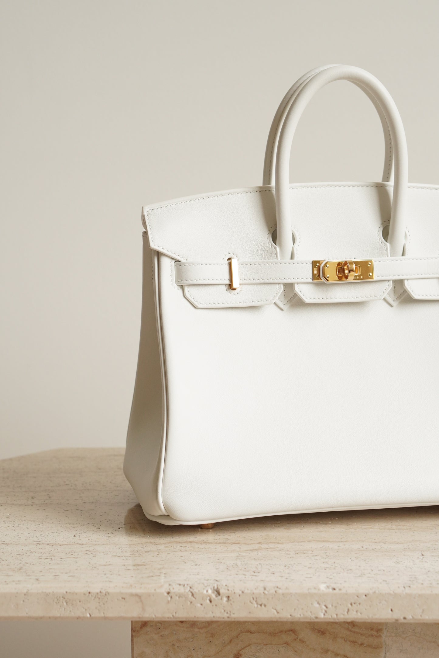 HERMÈS BIRKIN 25 RETOURNE SWIFT | NEW WHITE
