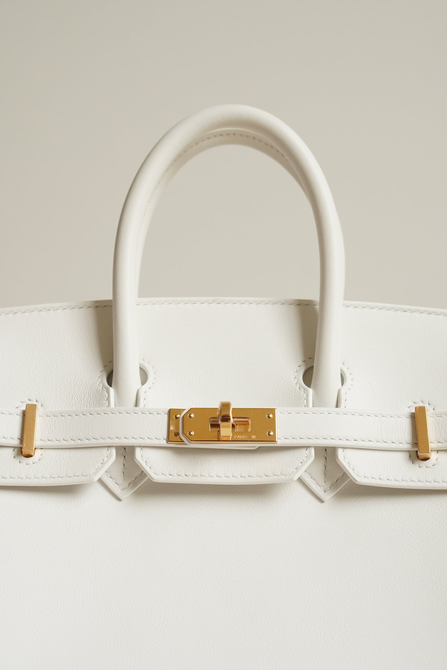 HERMÈS BIRKIN 25 RETOURNE SWIFT | NEW WHITE