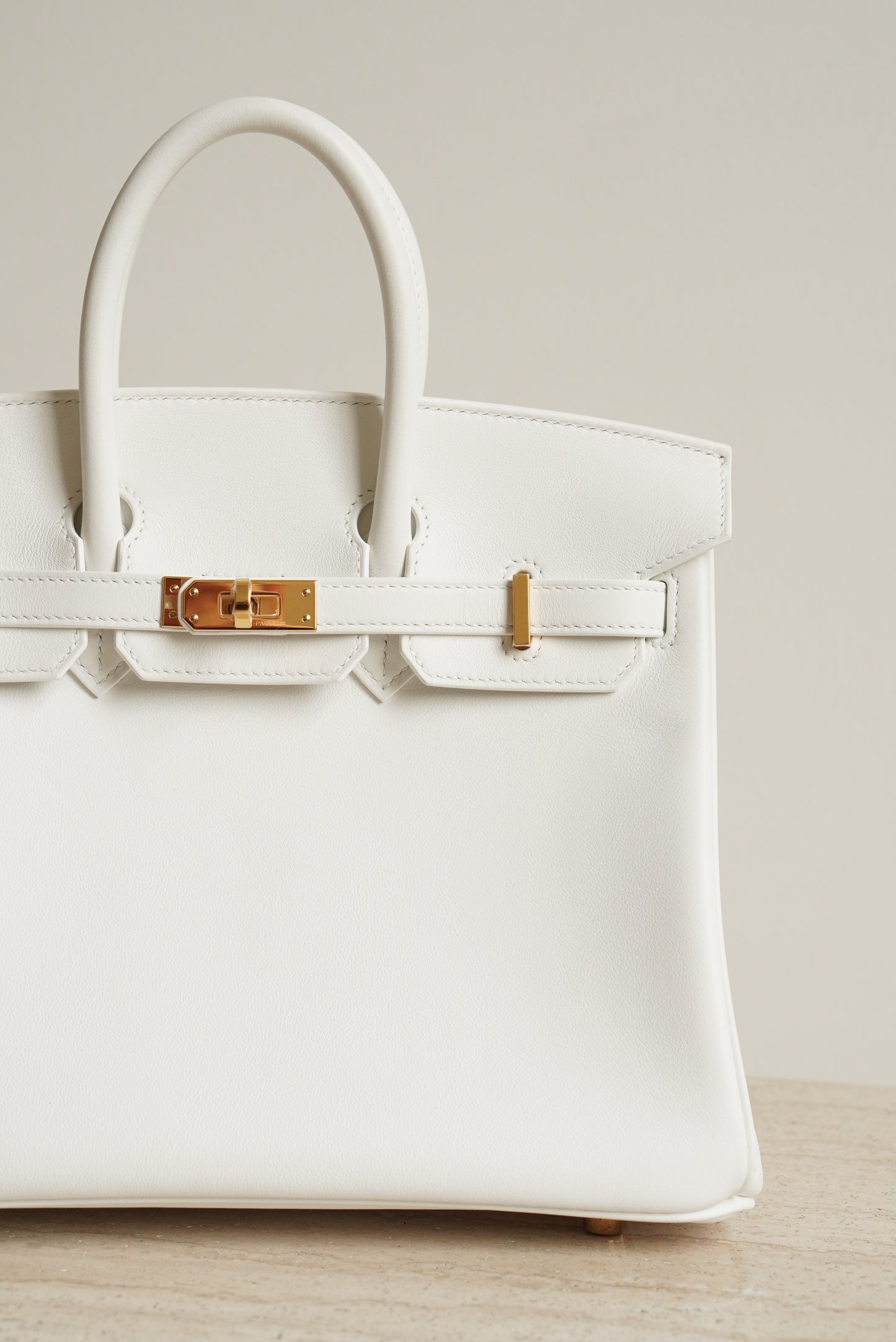 HERMÈS BIRKIN 25 RETOURNE SWIFT | NEW WHITE