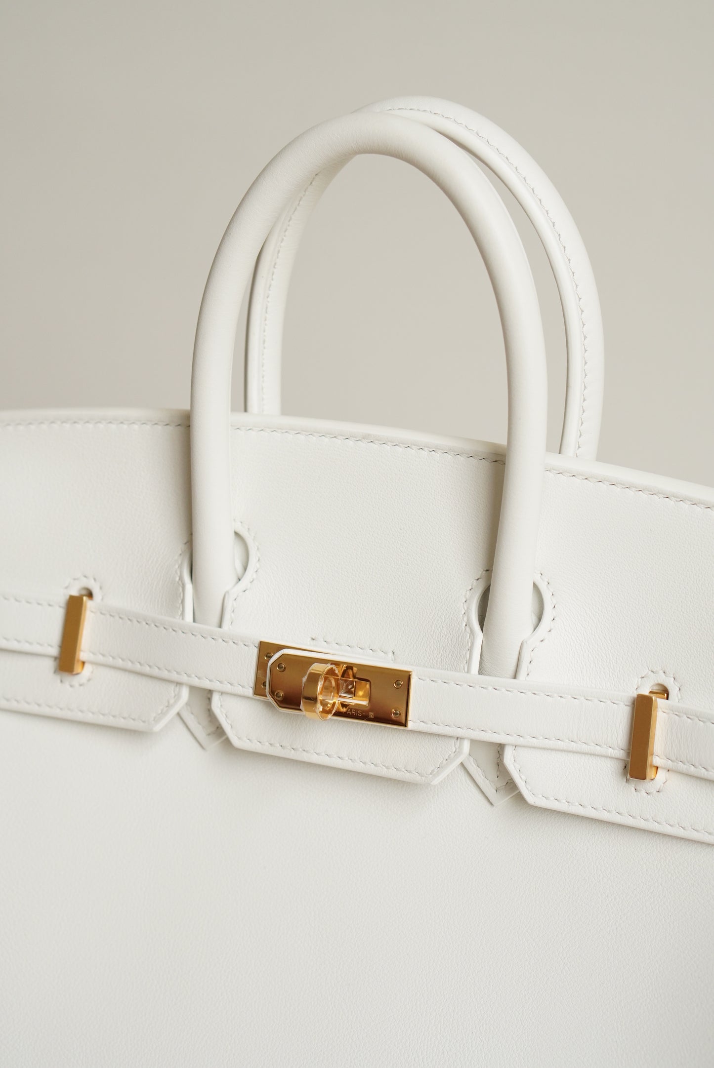 HERMÈS BIRKIN 25 RETOURNE SWIFT | NEW WHITE