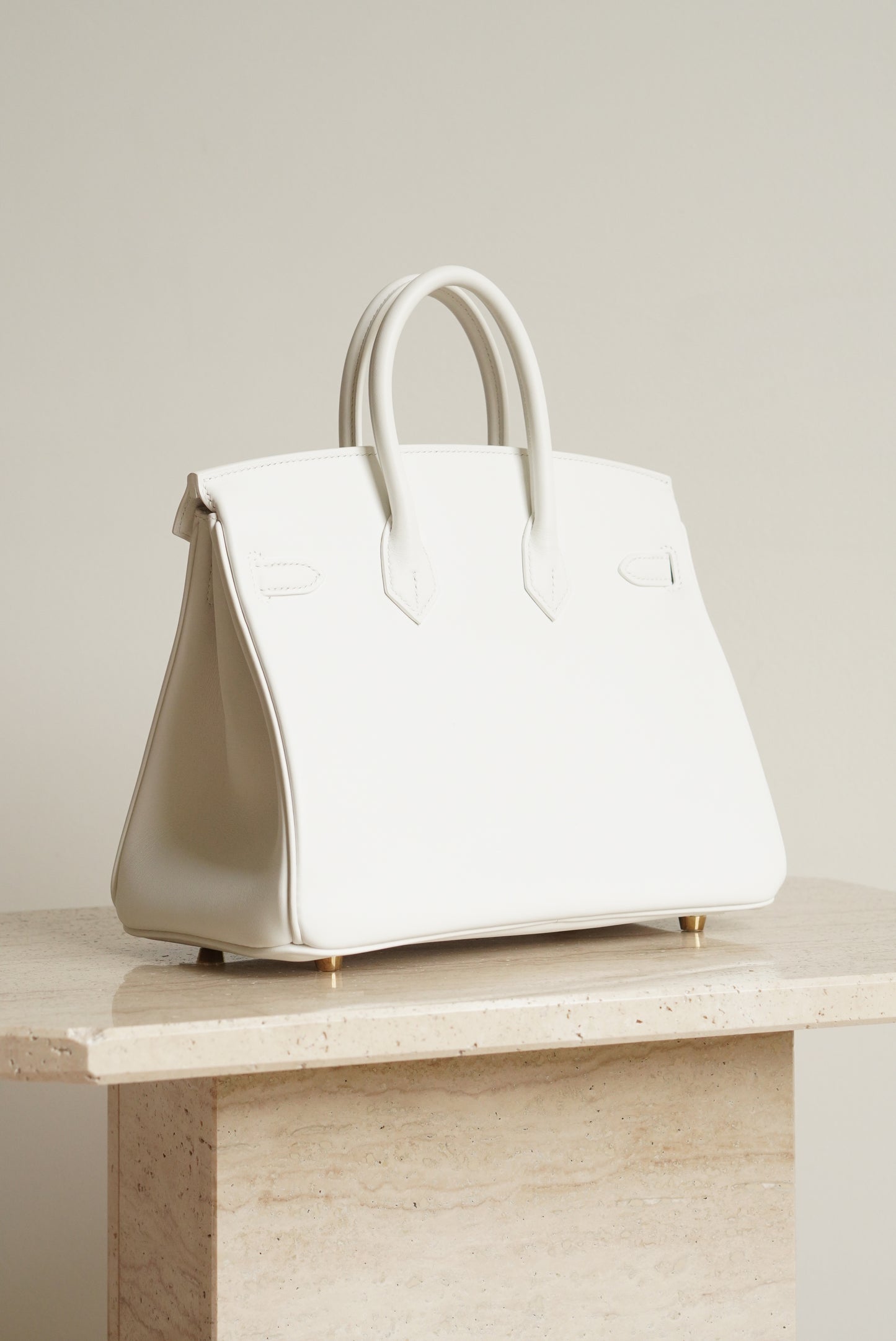 HERMÈS BIRKIN 25 RETOURNE SWIFT | NEW WHITE