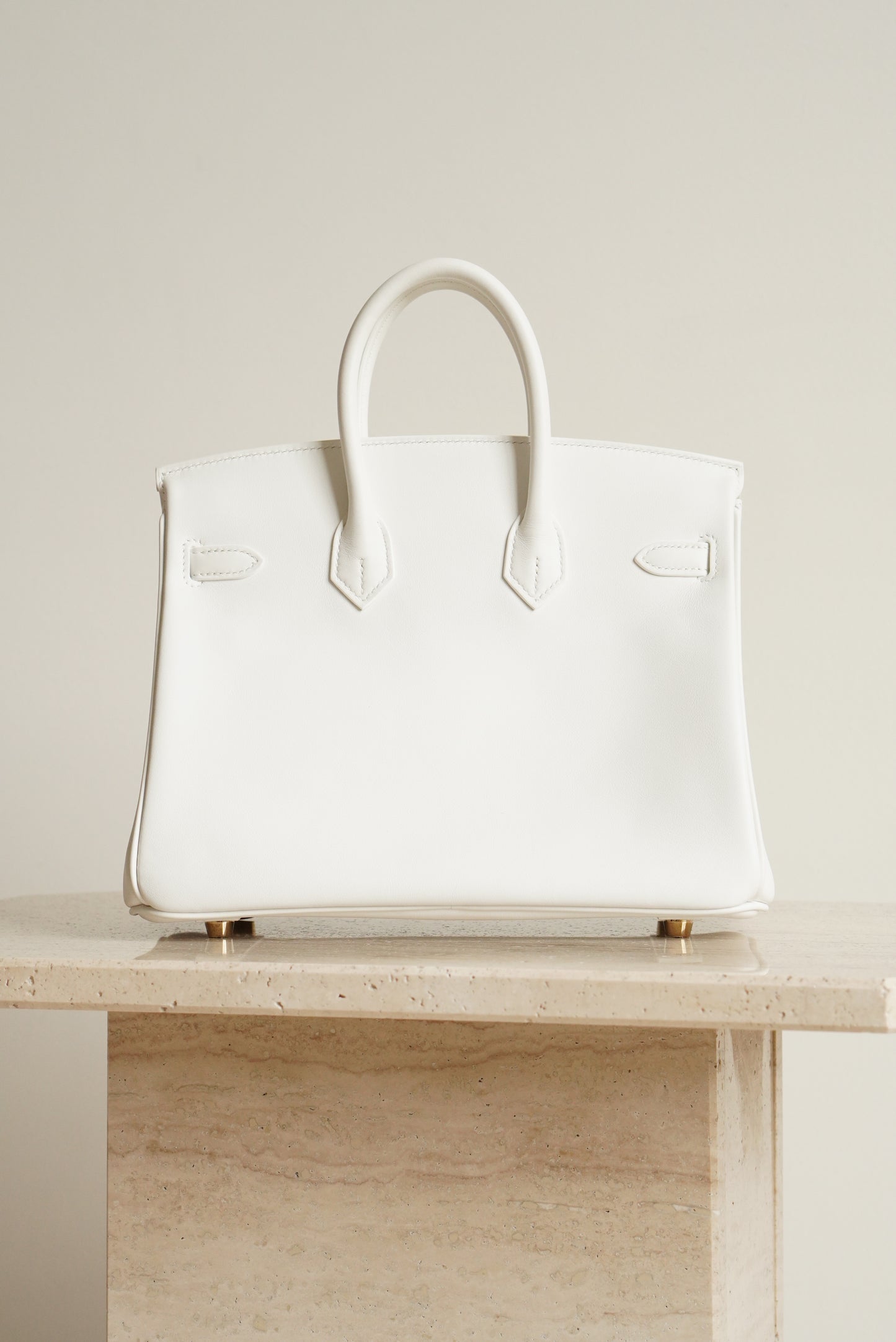 HERMÈS BIRKIN 25 RETOURNE SWIFT | NEW WHITE