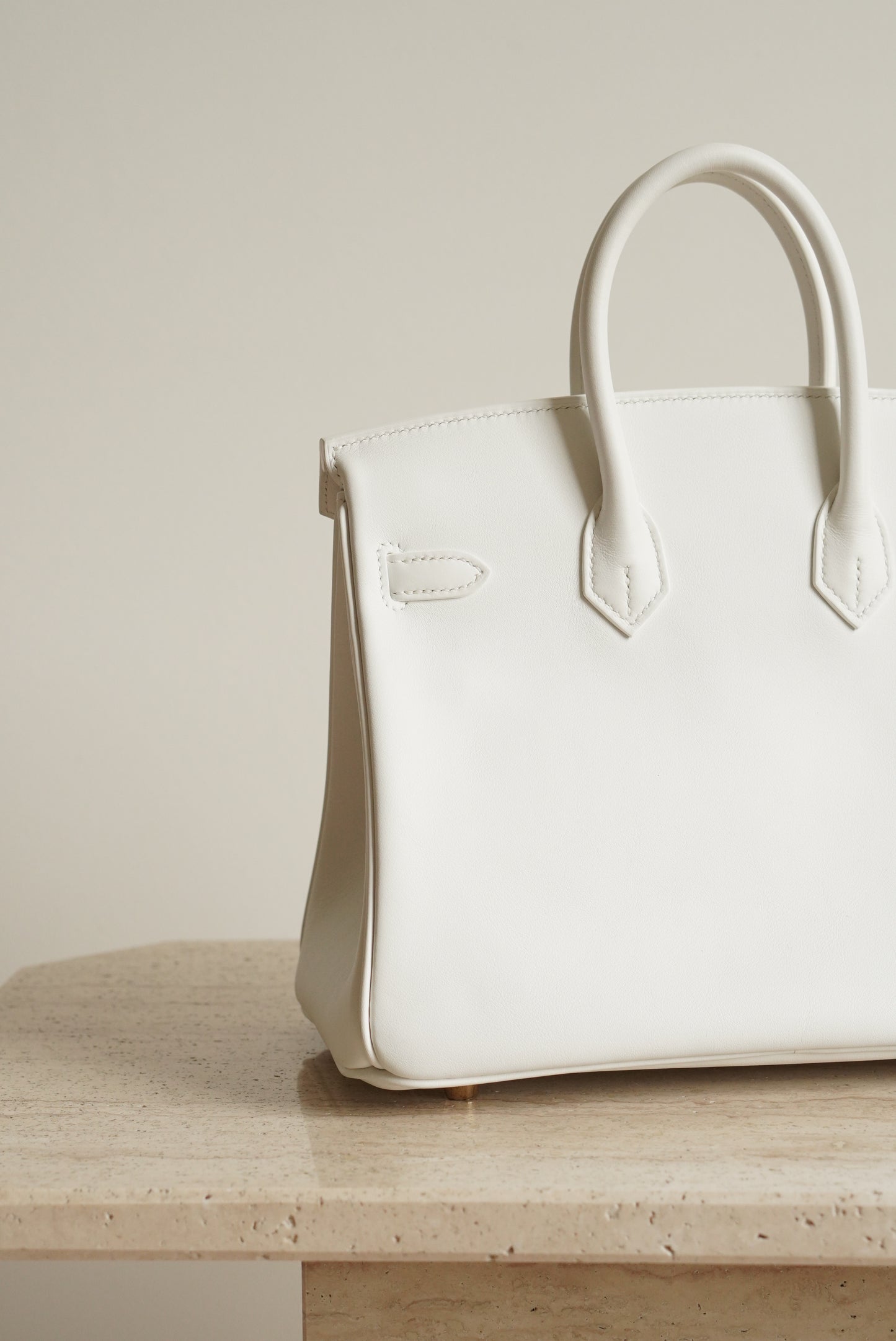 HERMÈS BIRKIN 25 RETOURNE SWIFT | NEW WHITE