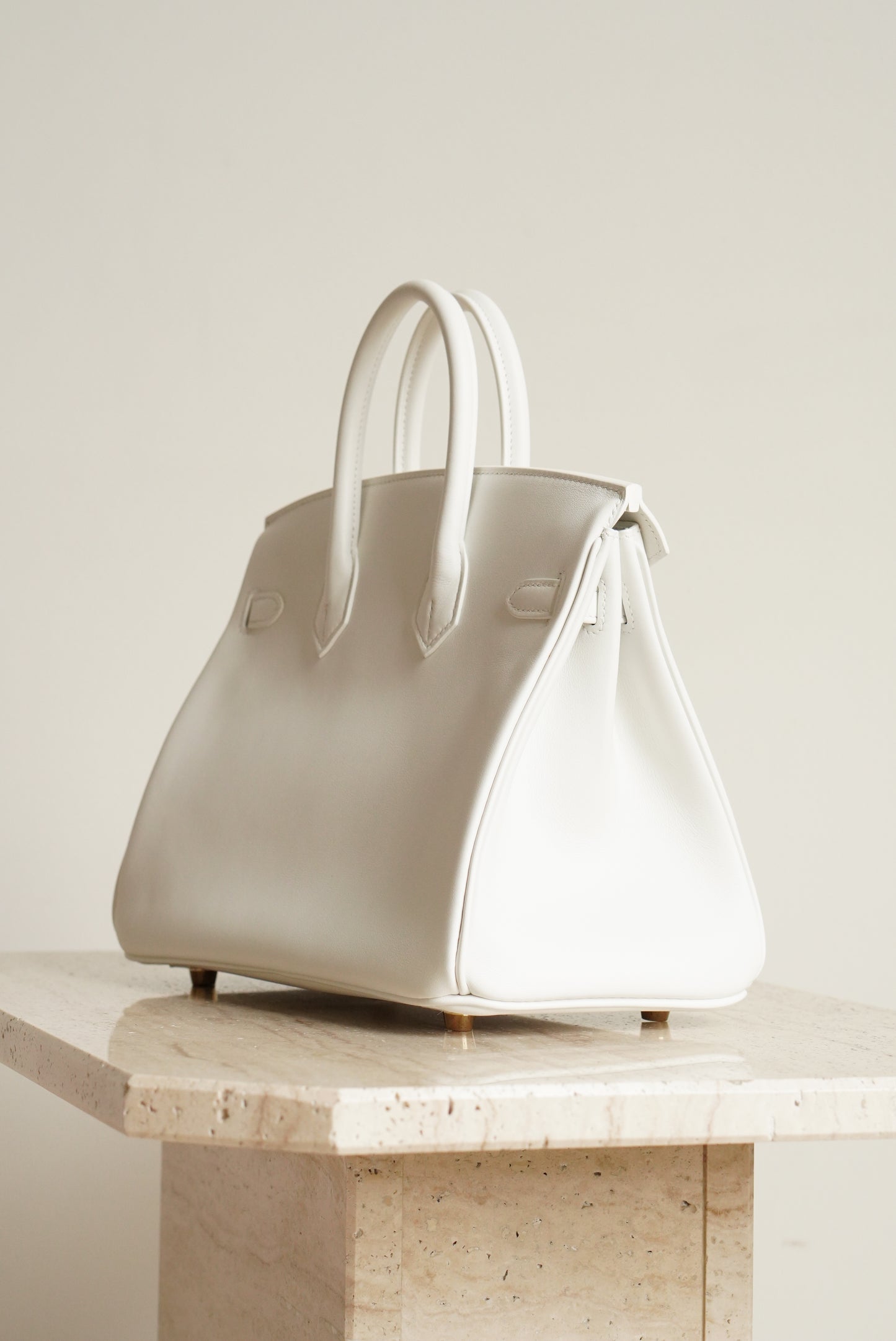 HERMÈS BIRKIN 25 RETOURNE SWIFT | NEW WHITE