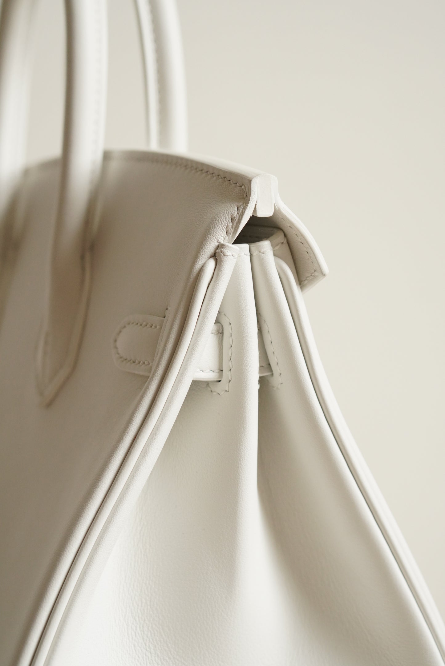 HERMÈS BIRKIN 25 RETOURNE SWIFT | NEW WHITE
