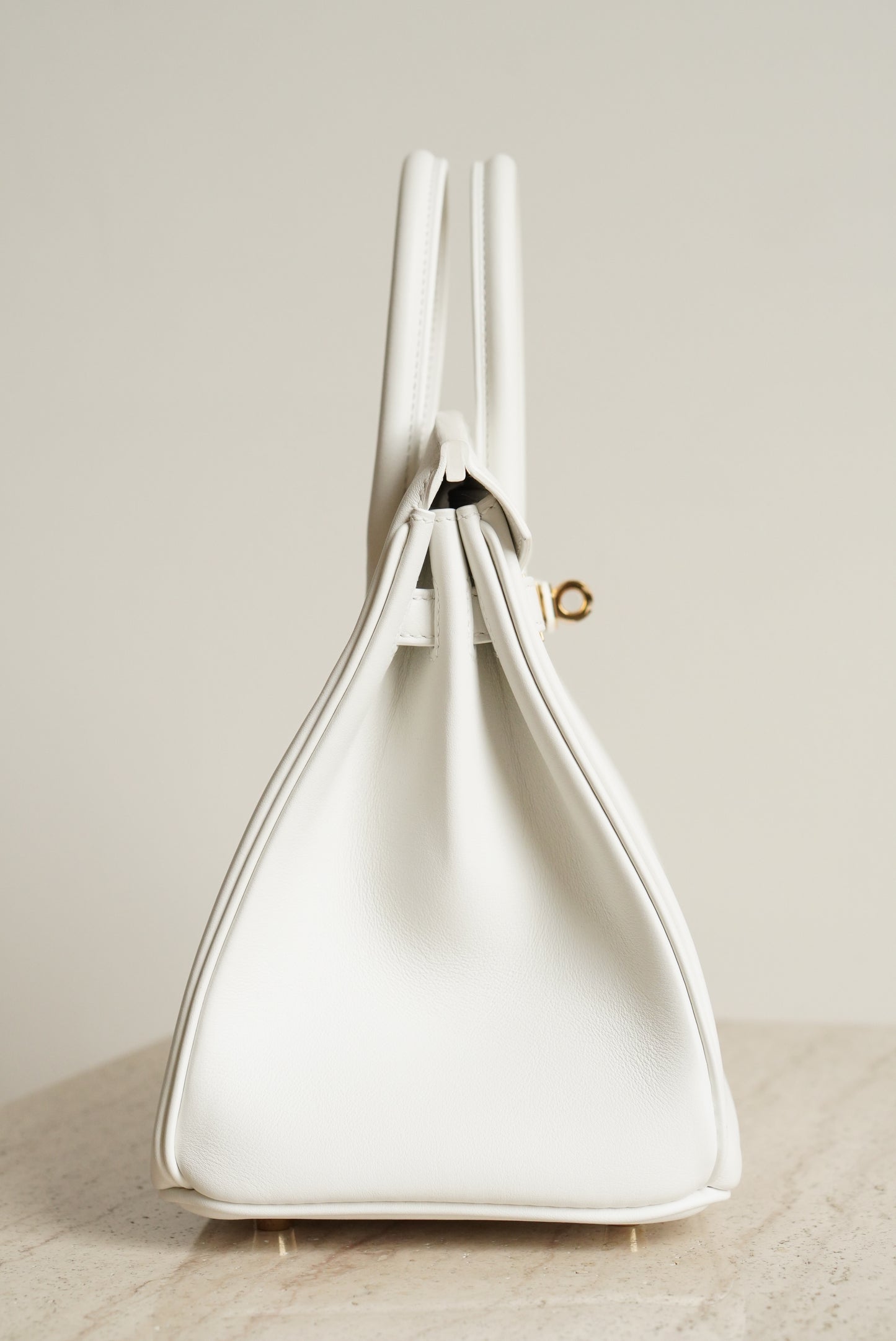 HERMÈS BIRKIN 25 RETOURNE SWIFT | NEW WHITE