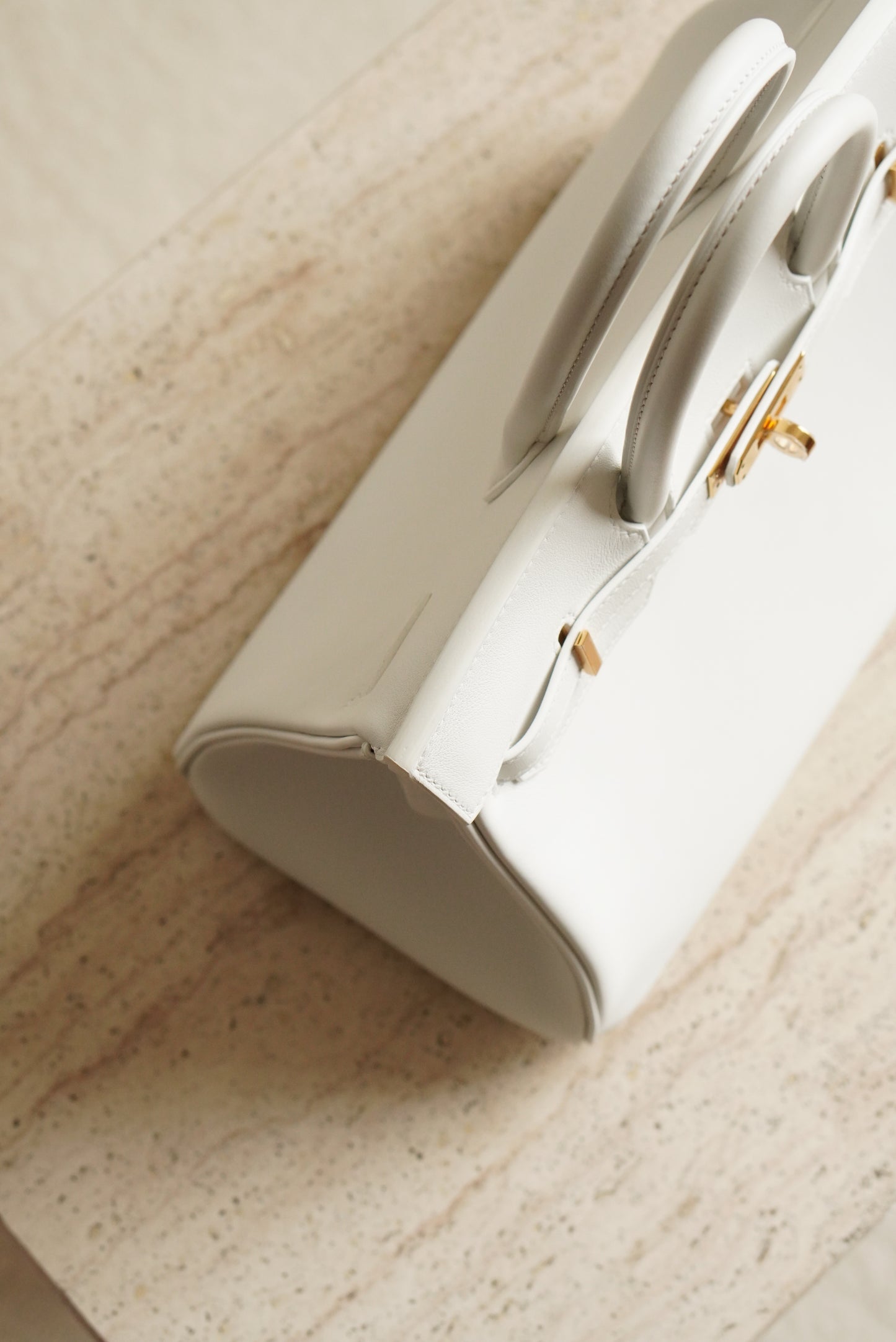HERMÈS BIRKIN 25 RETOURNE SWIFT | NEW WHITE