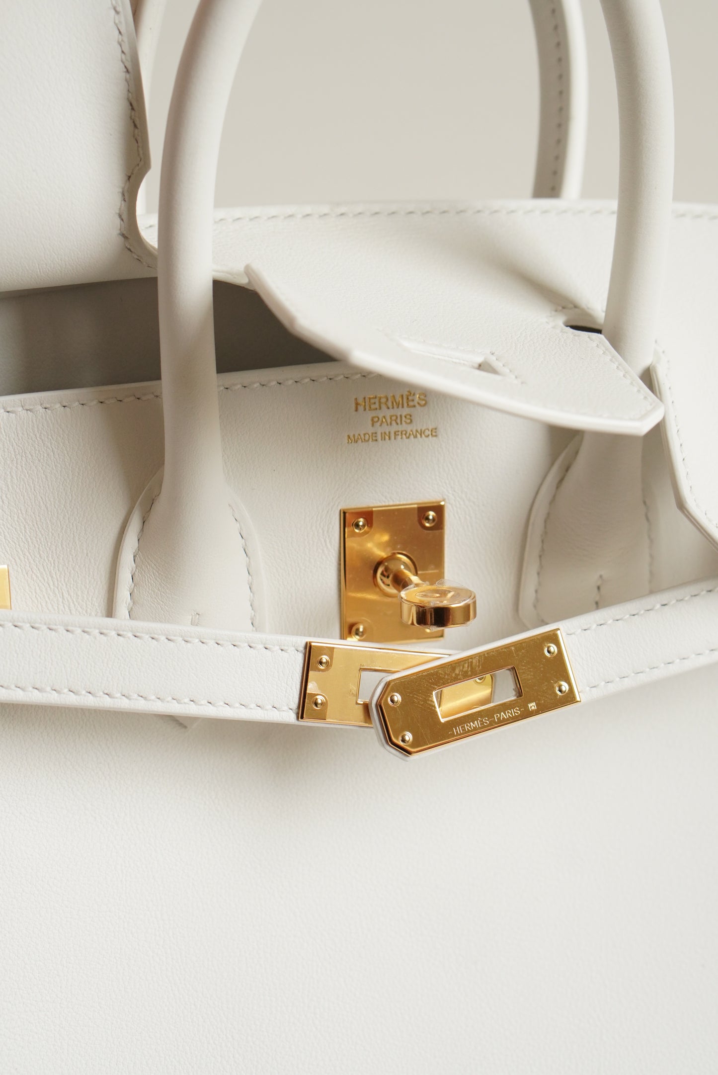 HERMÈS BIRKIN 25 RETOURNE SWIFT | NEW WHITE