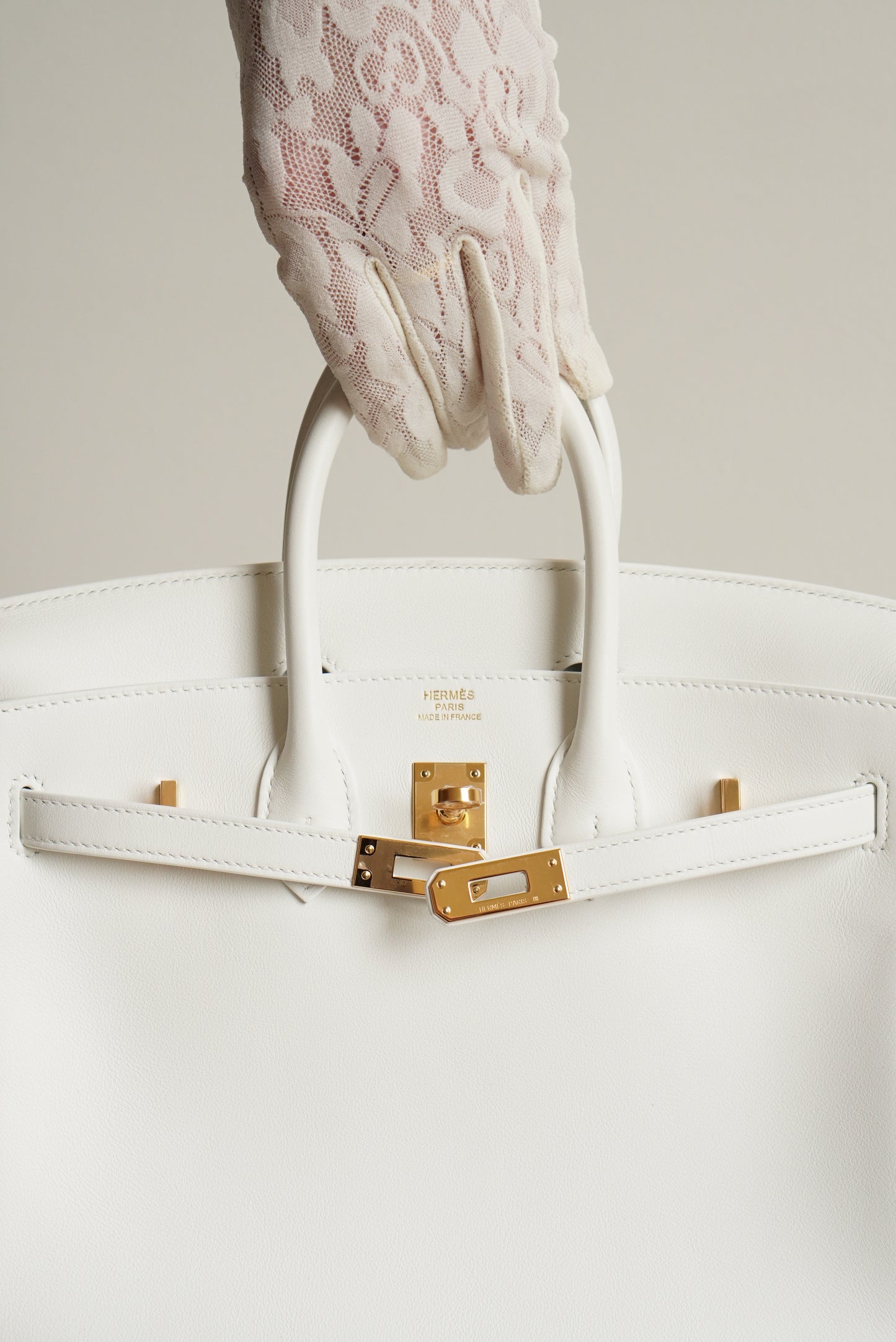 HERMÈS BIRKIN 25 RETOURNE SWIFT | NEW WHITE