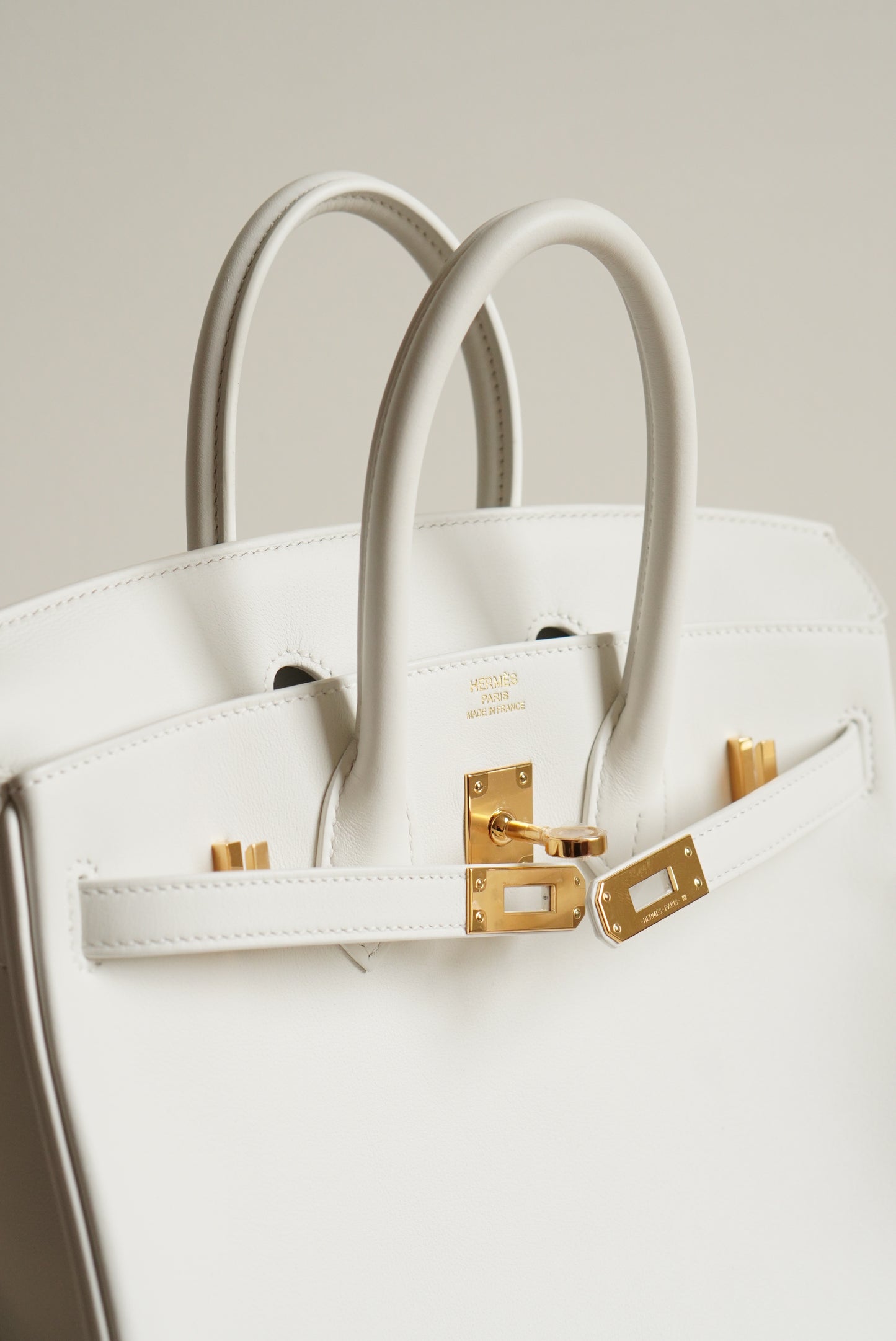 HERMÈS BIRKIN 25 RETOURNE SWIFT | NEW WHITE