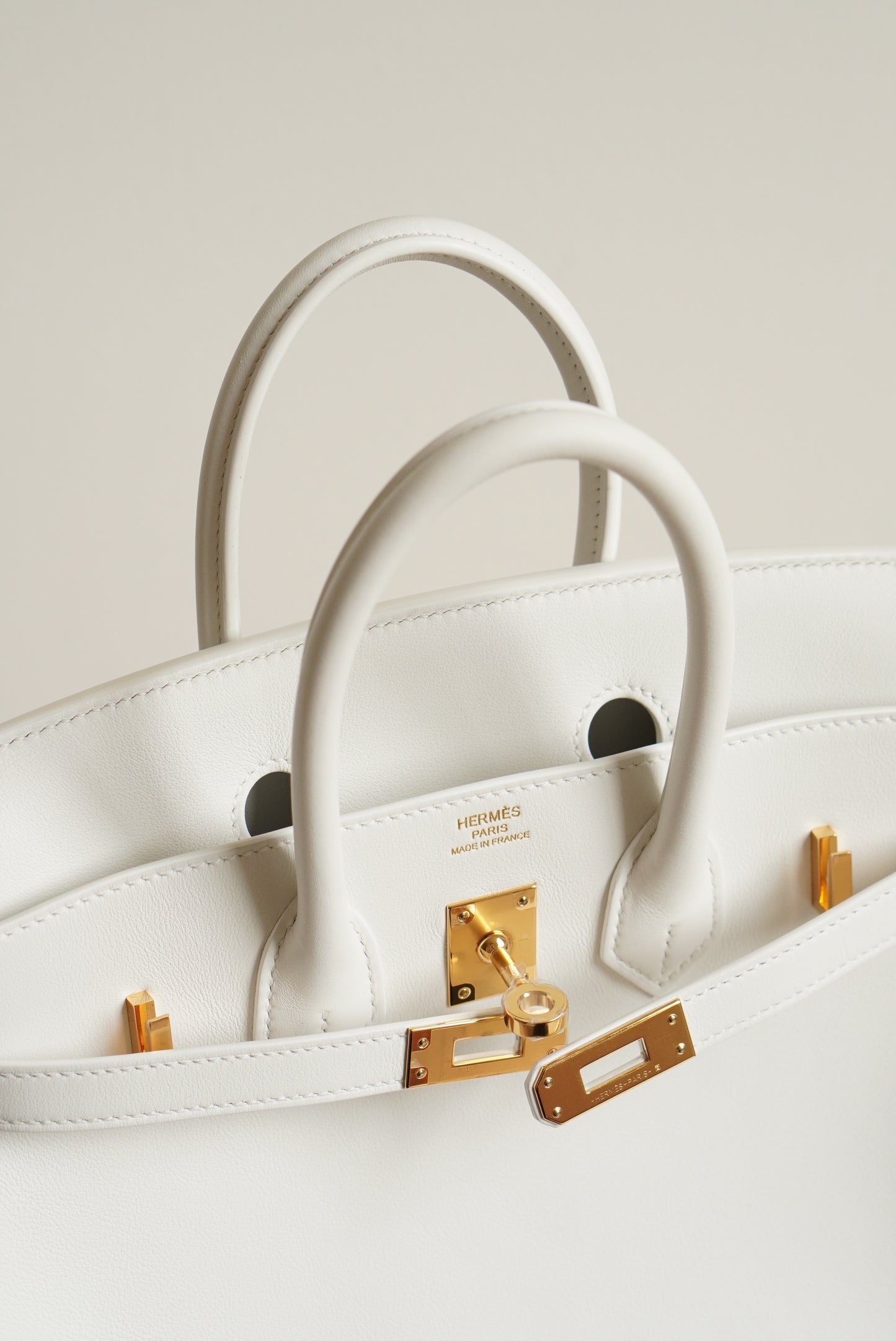 HERMÈS BIRKIN 25 RETOURNE SWIFT | NEW WHITE