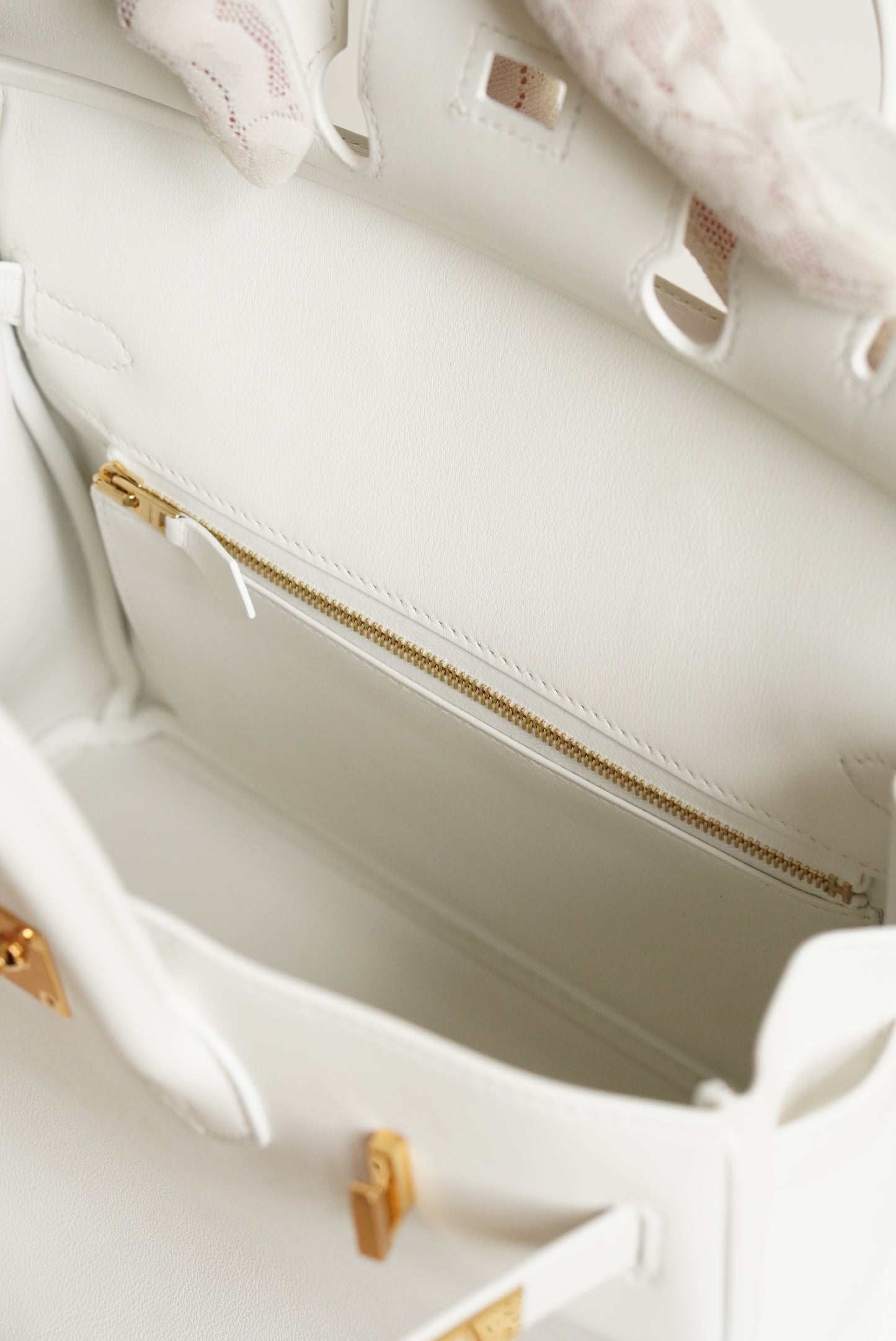 HERMÈS BIRKIN 25 RETOURNE SWIFT | NEW WHITE