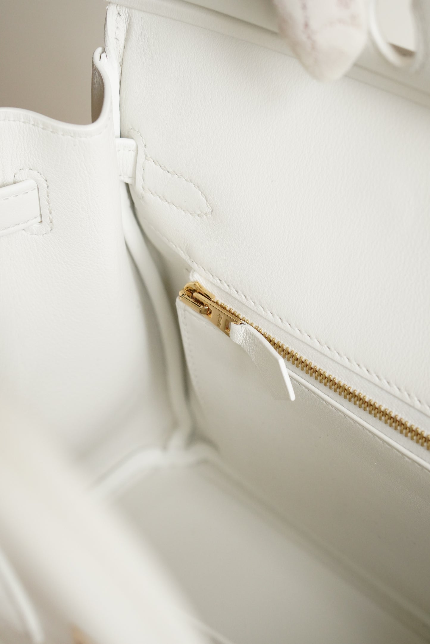HERMÈS BIRKIN 25 RETOURNE SWIFT | NEW WHITE