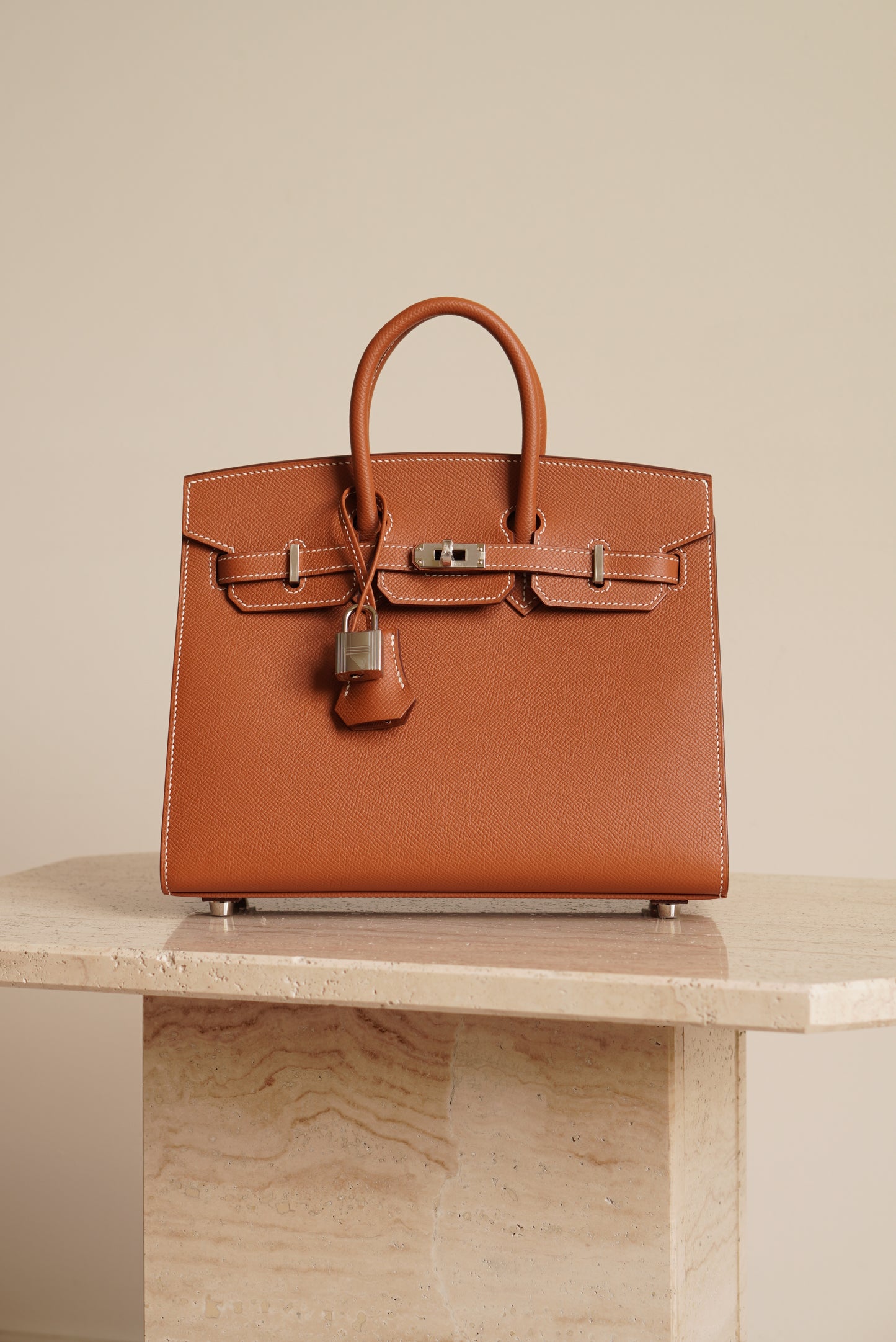 HERMÈS BIRKIN 25 SELLIER EPSOM | GOLD