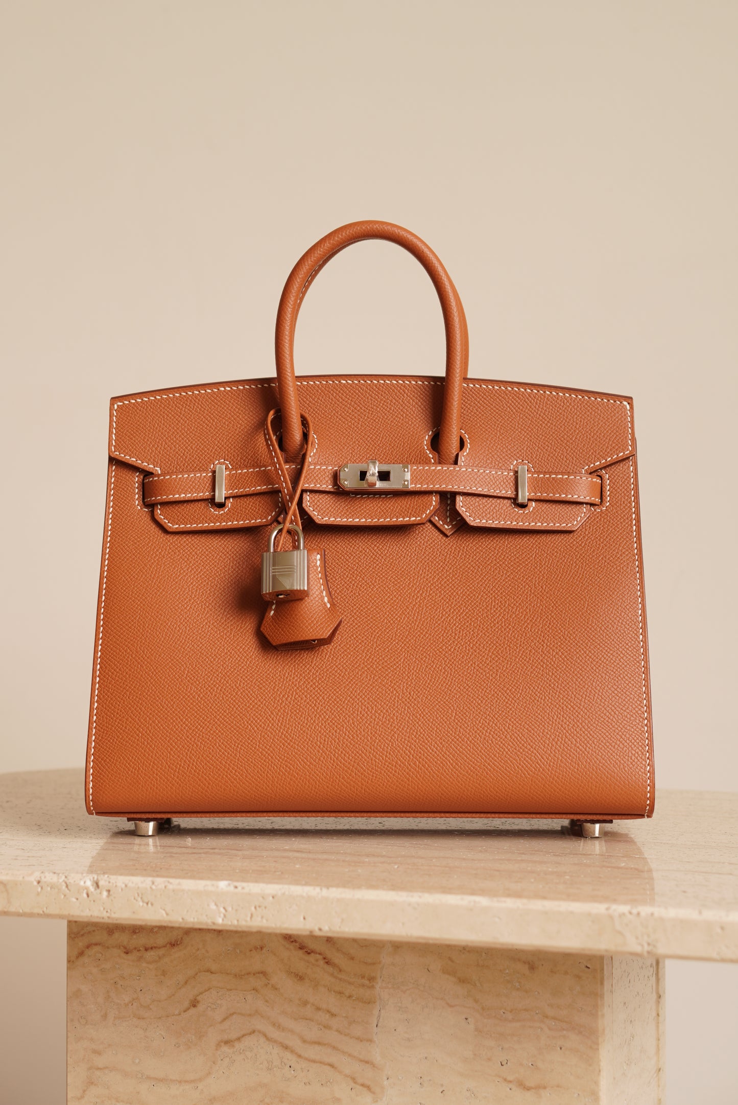 HERMÈS BIRKIN 25 SELLIER EPSOM | GOLD