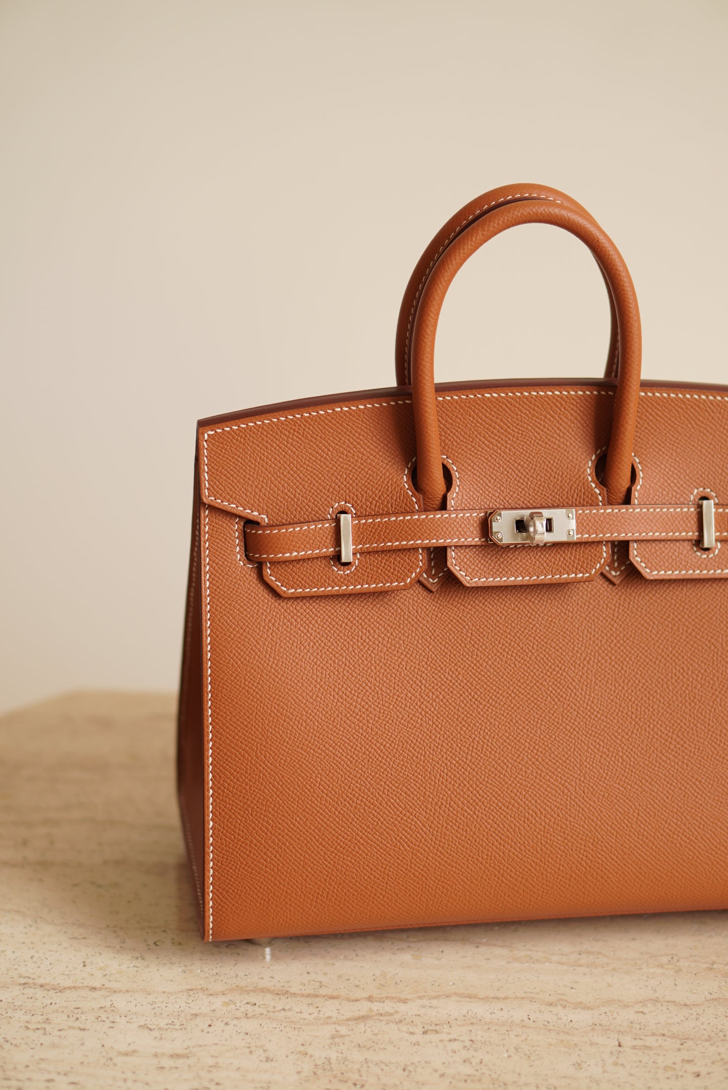 HERMÈS BIRKIN 25 SELLIER EPSOM | GOLD