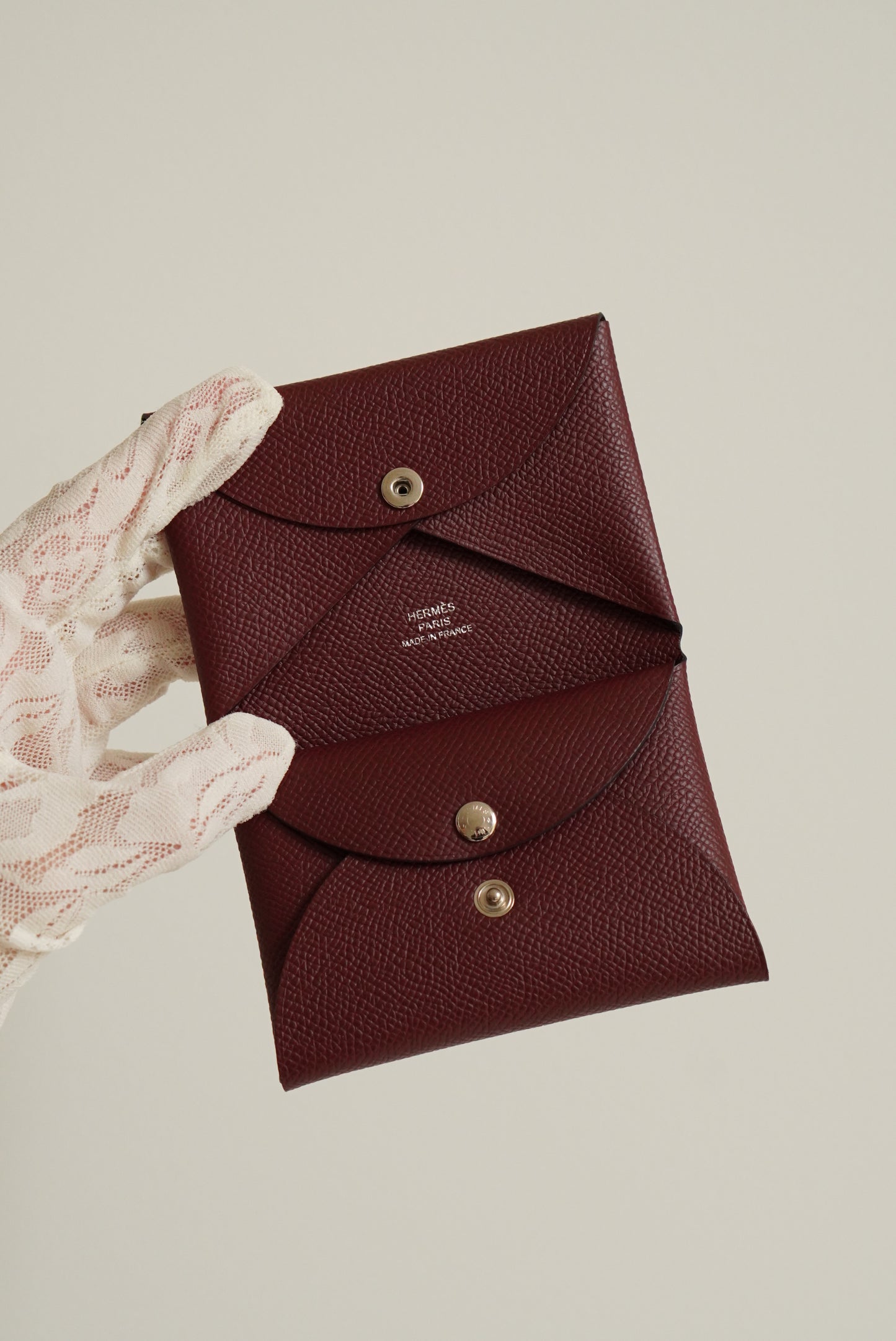 HERMÈS CALVI DUO CARD HOLDER | ROUGE H