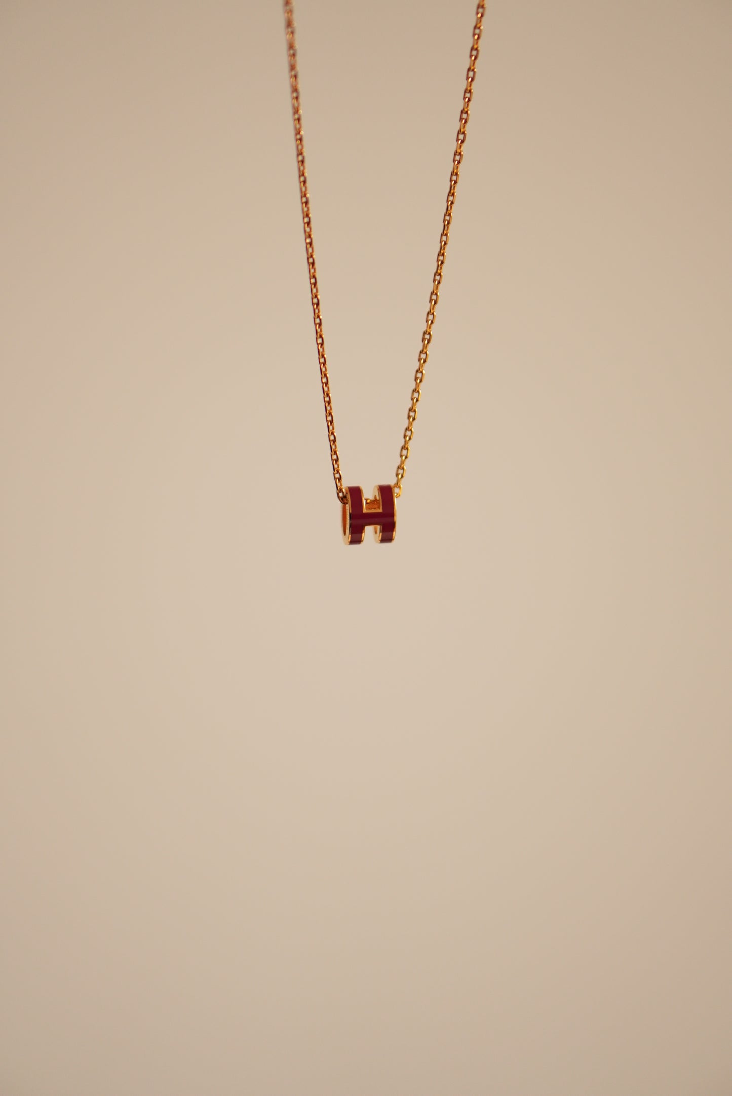HERMÈS MINI POP H NECKLACE | ROUGE GRENAT