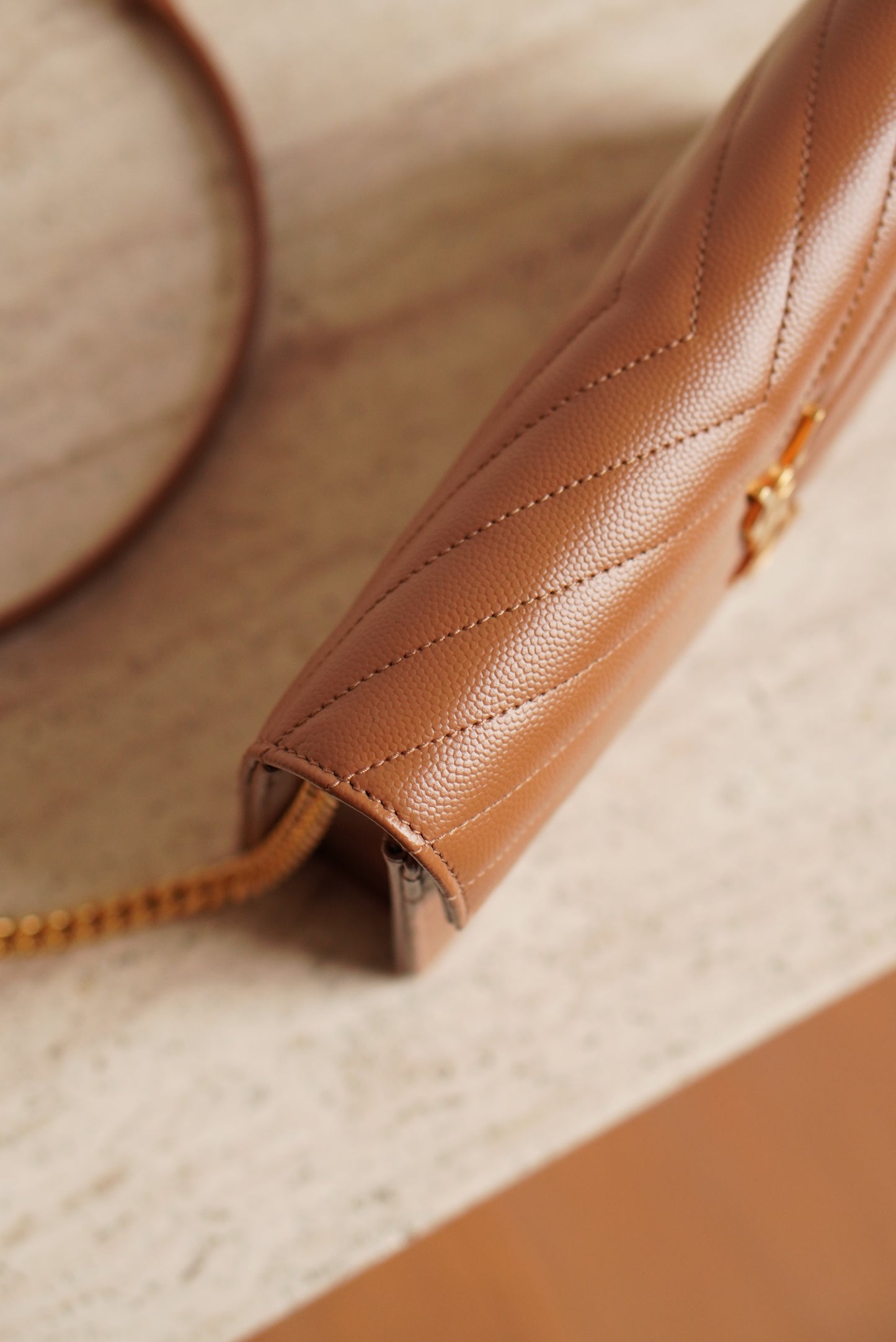 SAINT LAURENT CASSANDRE ENVELOPE CHAIN WALLET