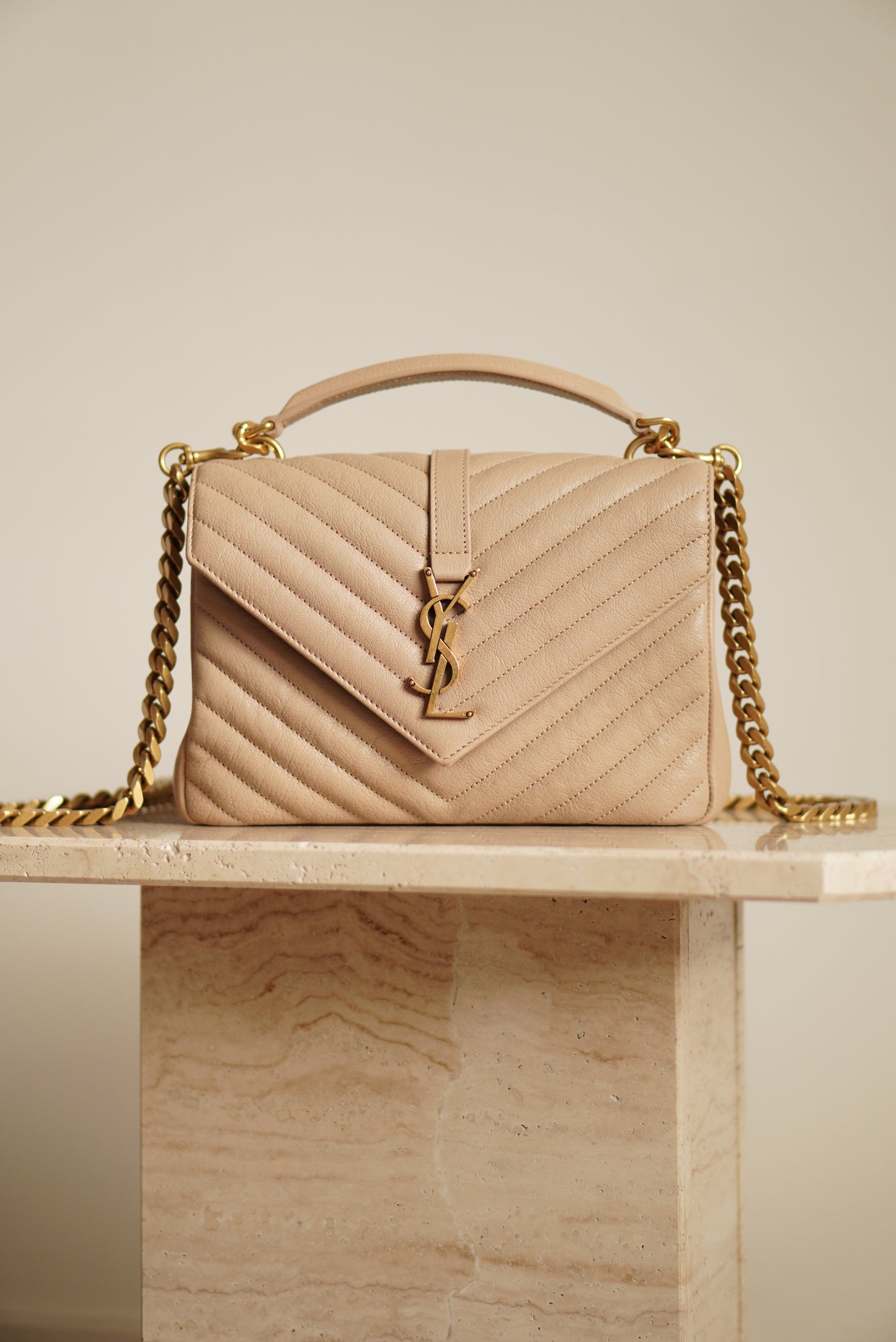 SAINT LAURENT COLLEGE MEDIUM | BEIGE