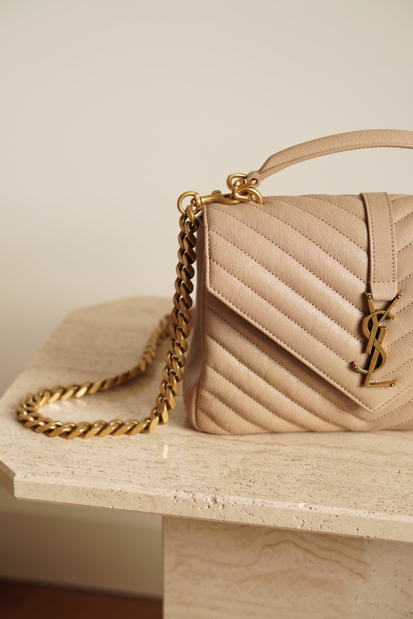 SAINT LAURENT COLLEGE MEDIUM | BEIGE