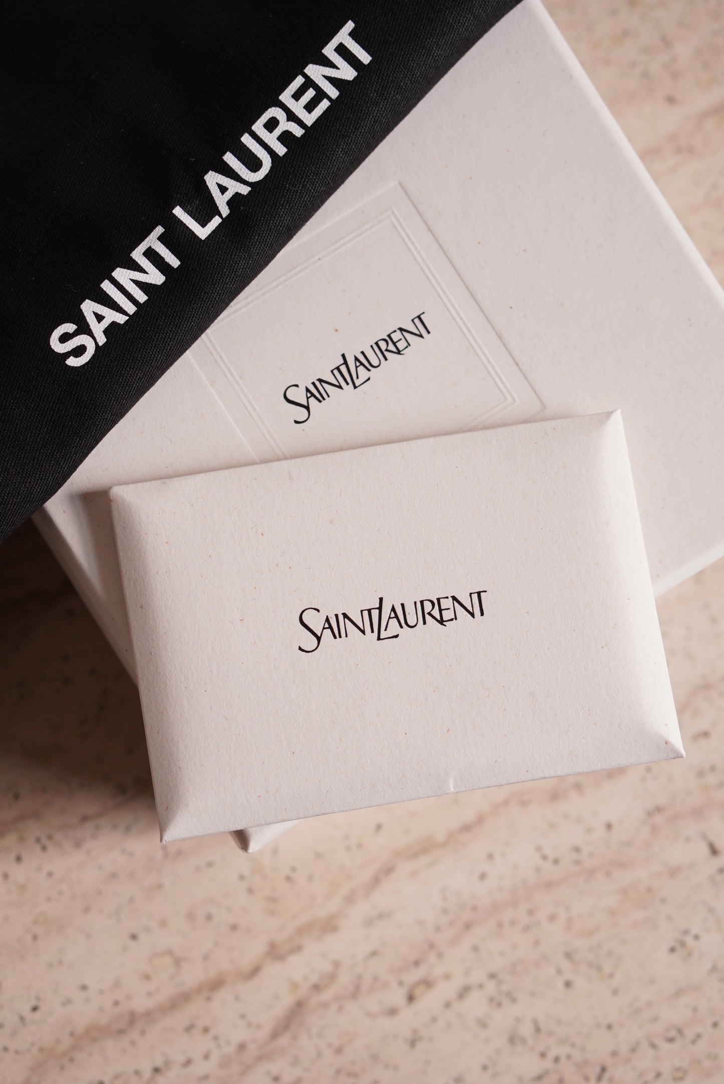 SAINT LAURENT CASSANDRE BELT EXTRA THIN | BROWN