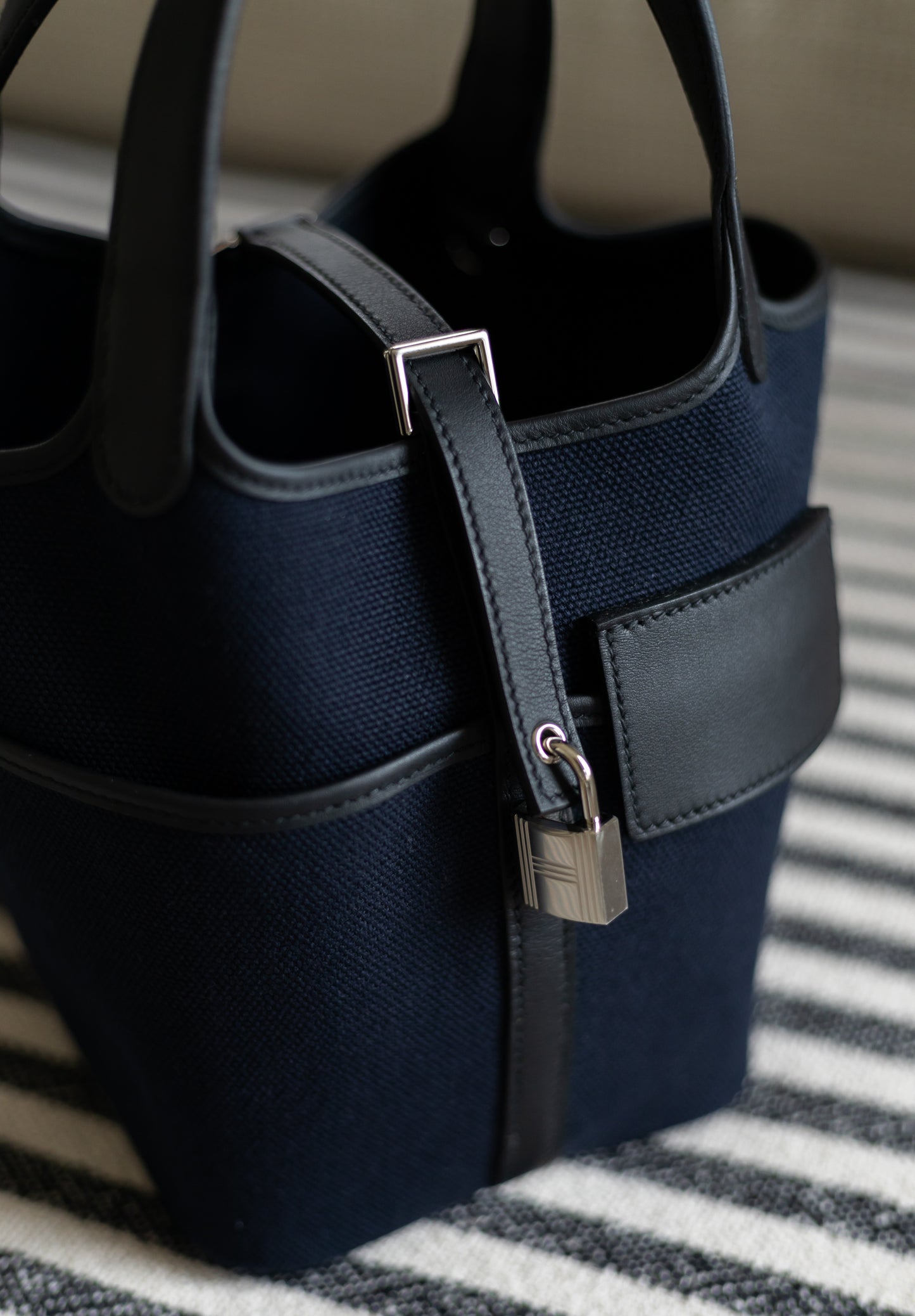 HERMÈS PICOTIN 18 POCKET | MARINE BLUE & BLACK