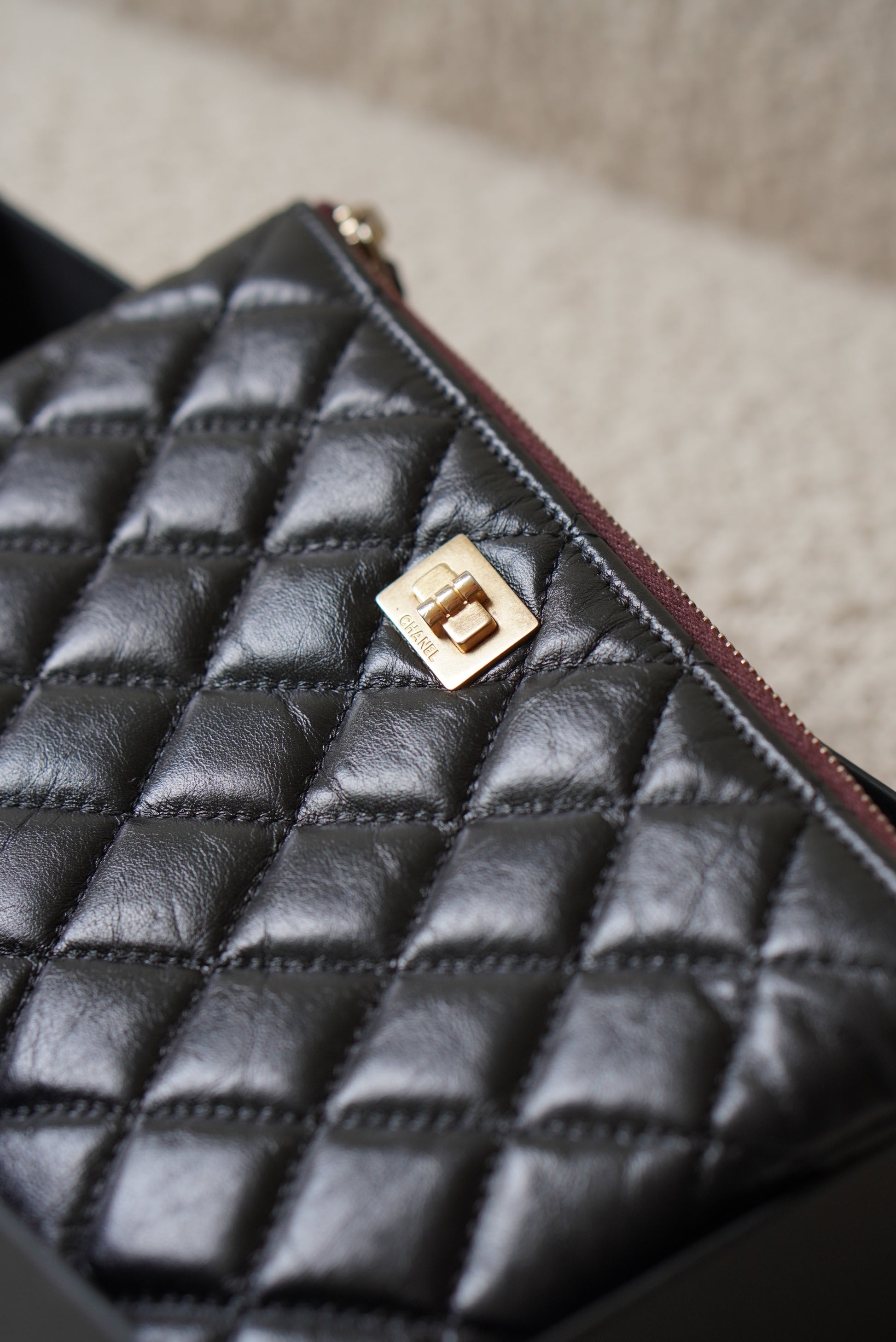 chanel white leather handbag