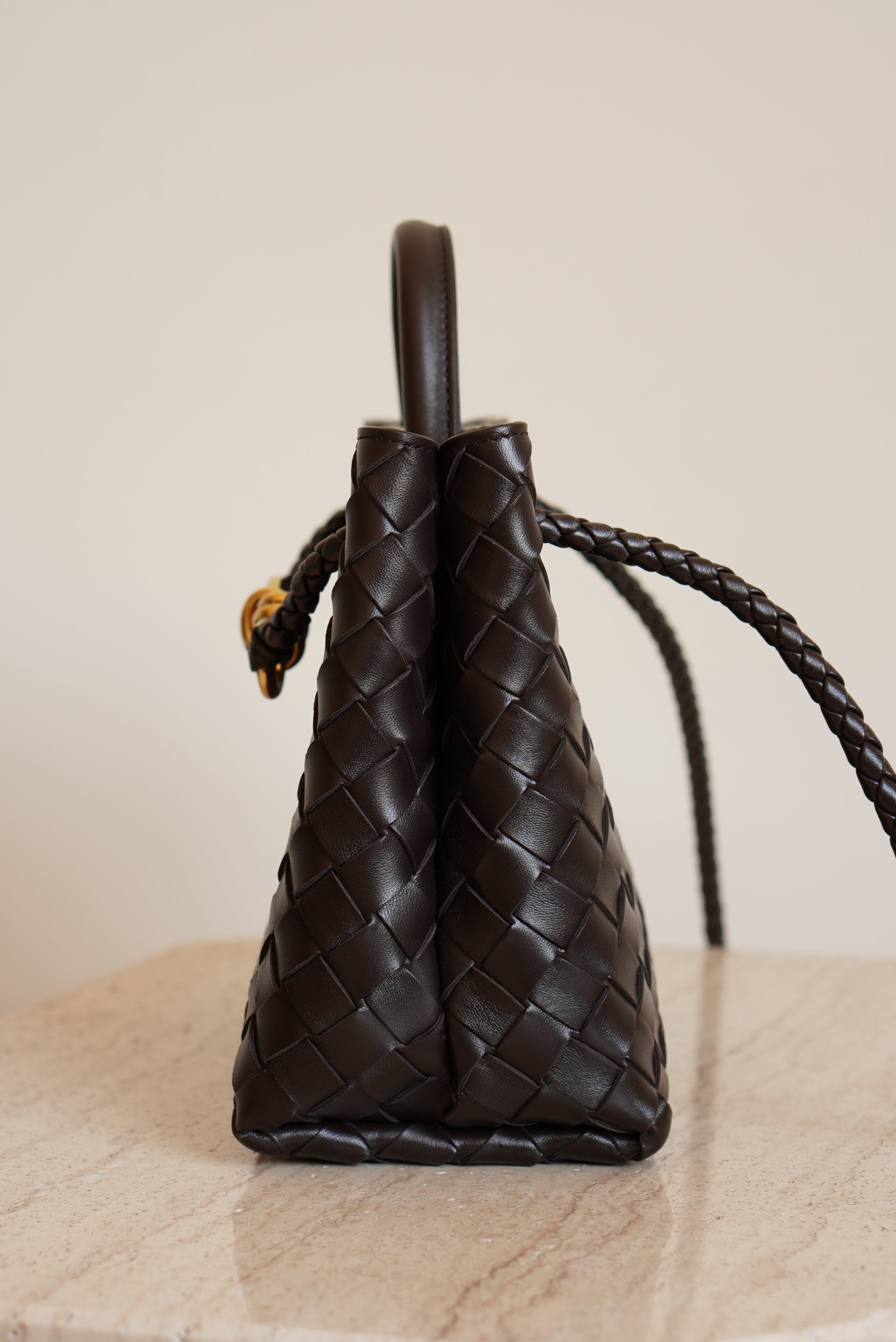 BOTTEGA VENETA ANDIAMO SMALL | FONDANT