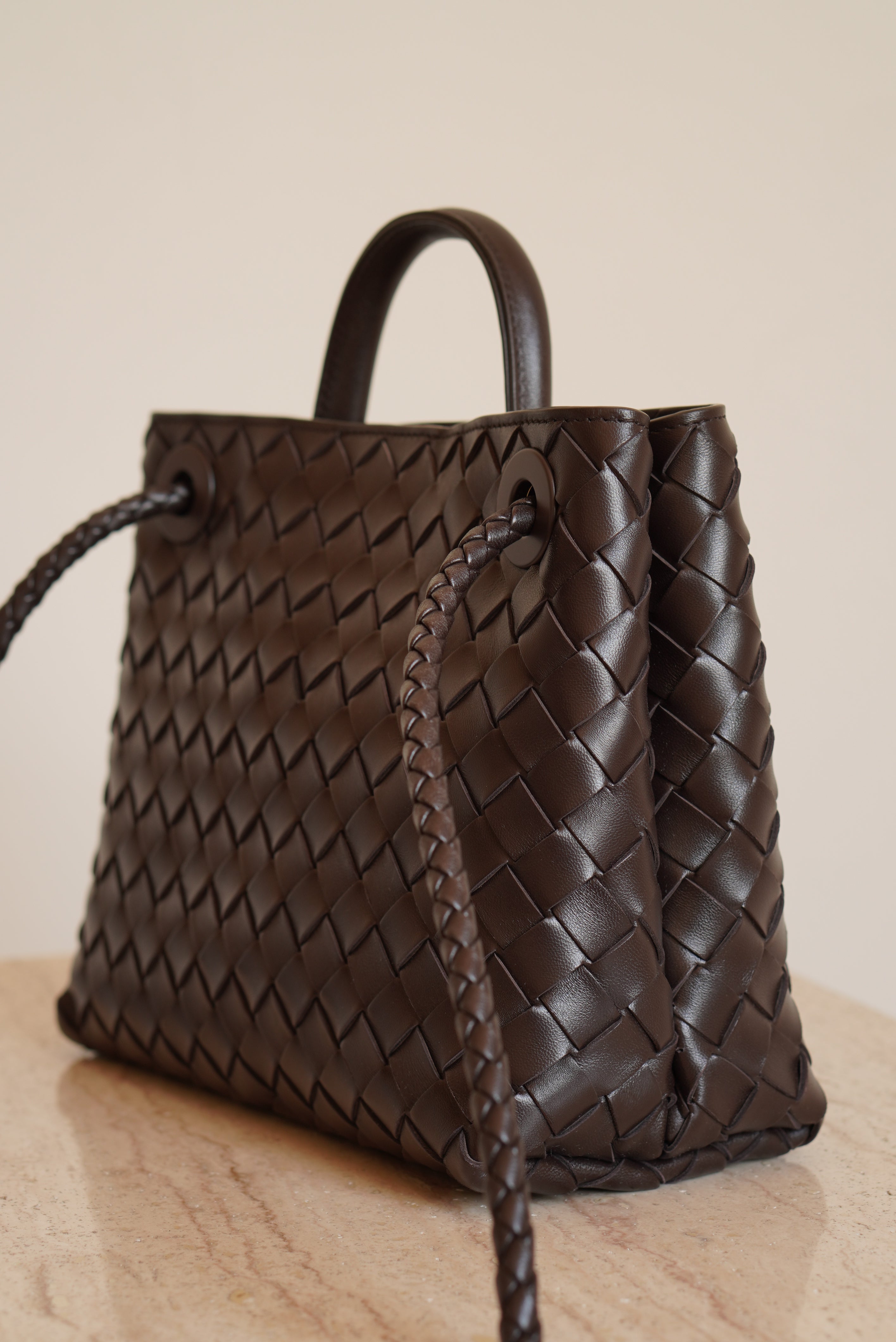 BOTTEGA VENETA ANDIAMO SMALL | FONDANT