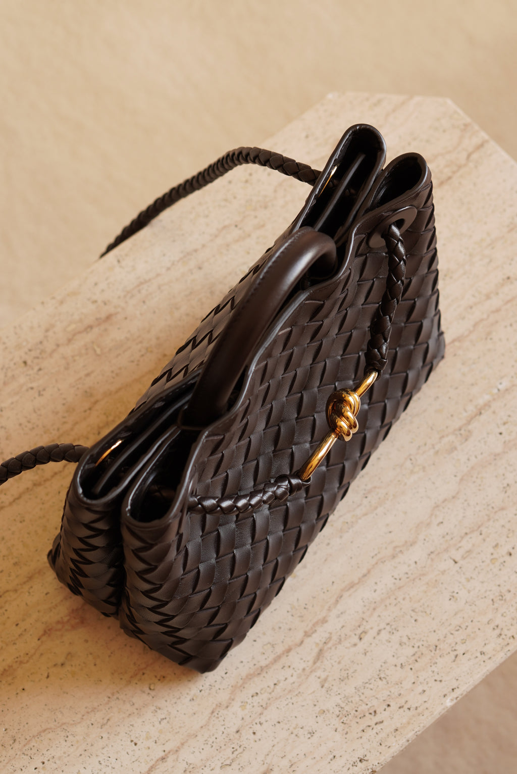 BOTTEGA VENETA ANDIAMO SMALL | FONDANT
