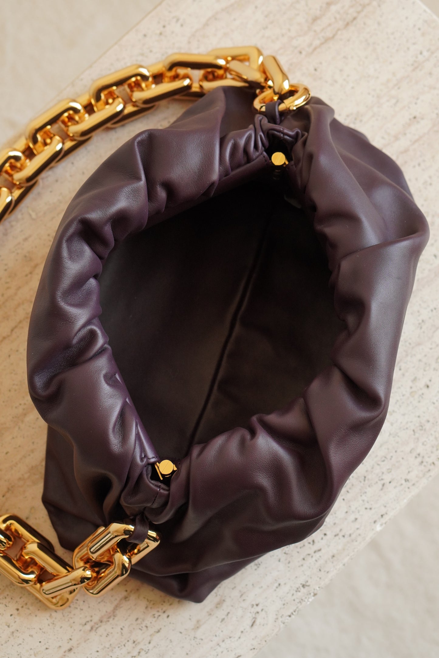 BOTTEGA VENETA CHAIN POUCH | GRAPE