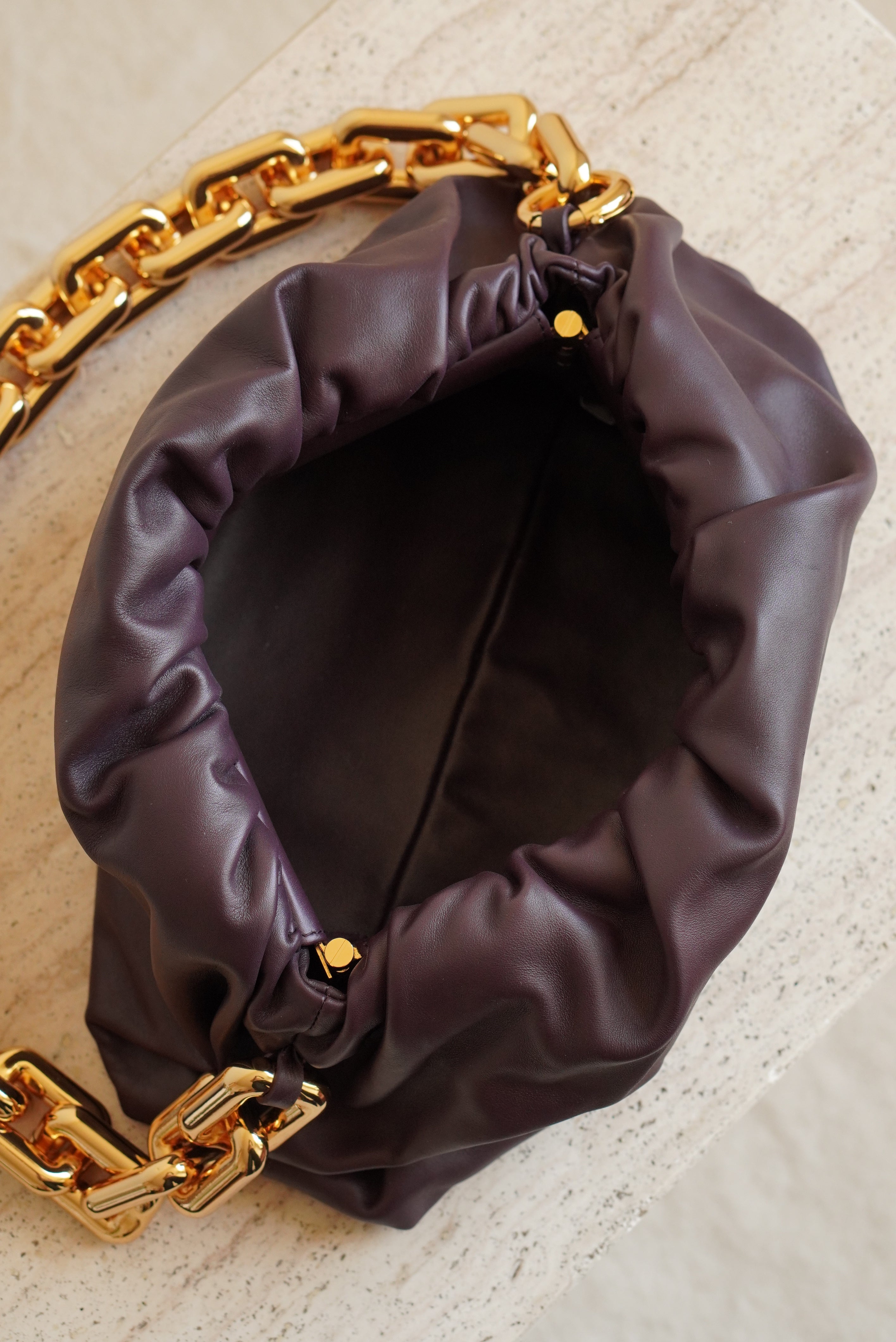 BOTTEGA VENETA CHAIN POUCH | GRAPE