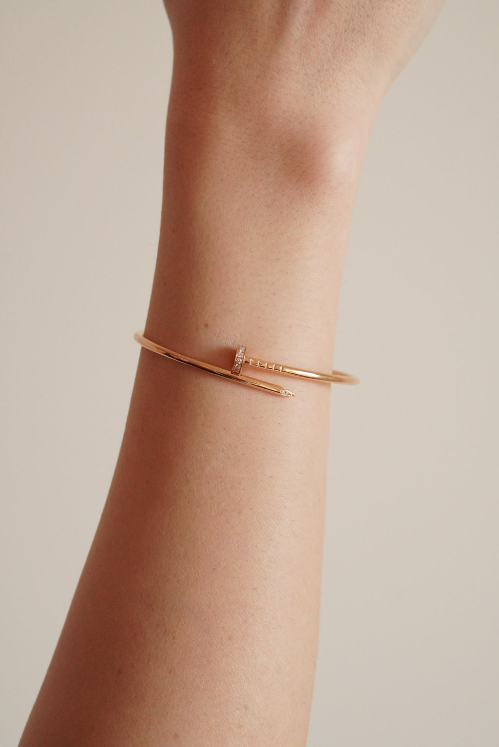 CARTIER JUSTE UN CLOU BRACELET SMALL DIAMONDS | ROSE GOLD