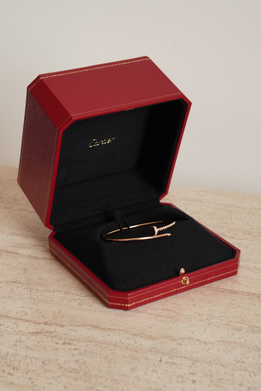 CARTIER JUSTE UN CLOU BRACELET SMALL DIAMONDS | ROSE GOLD