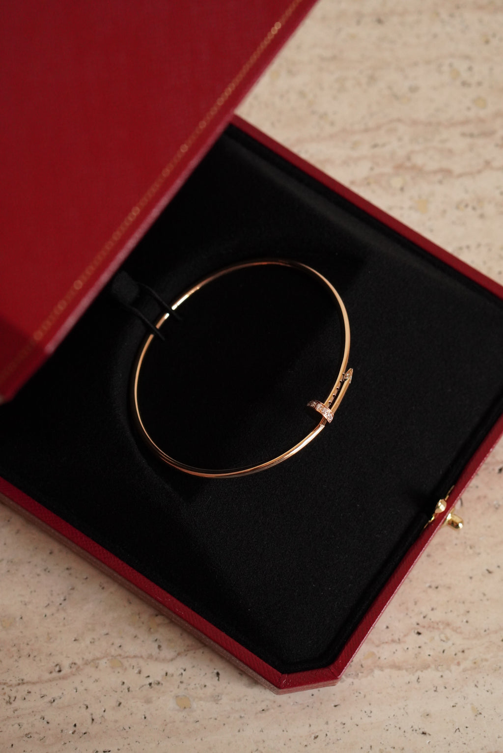 CARTIER JUSTE UN CLOU BRACELET SMALL DIAMONDS | ROSE GOLD