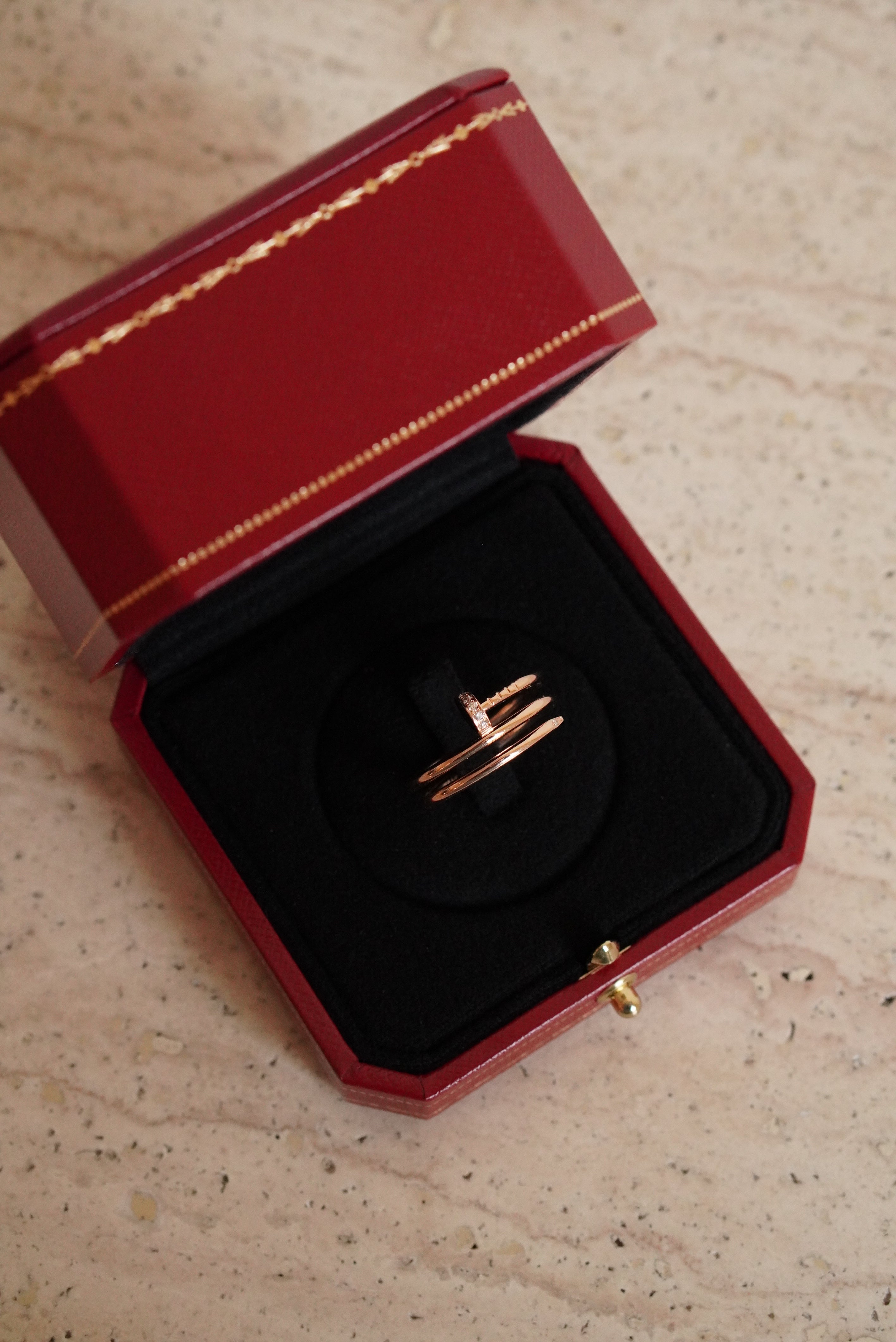 CARTIER JUSTE UN CLOU RING DOUBLE DIAMONDS | ROSE GOLD