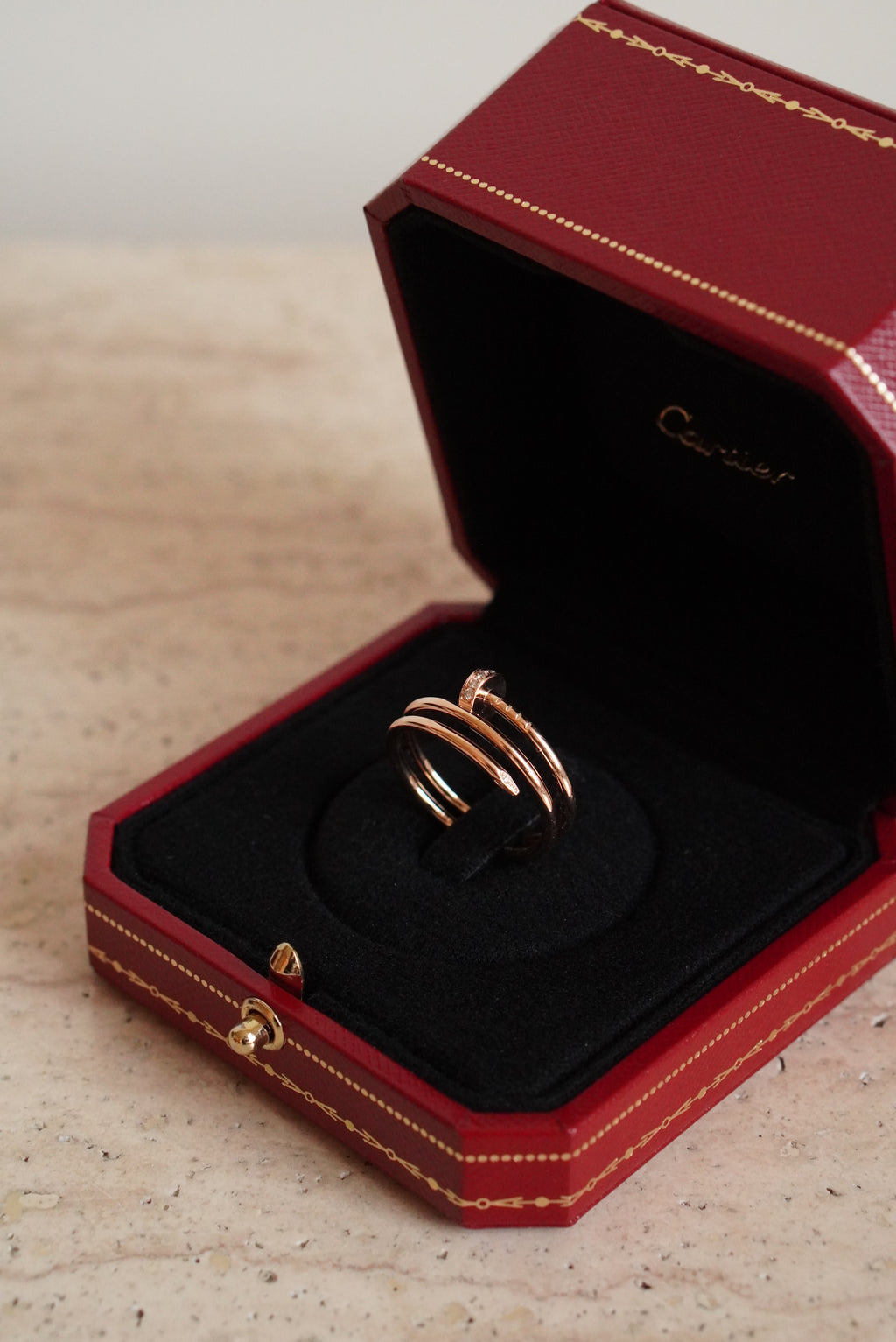 CARTIER JUSTE UN CLOU RING DOUBLE DIAMONDS | ROSE GOLD