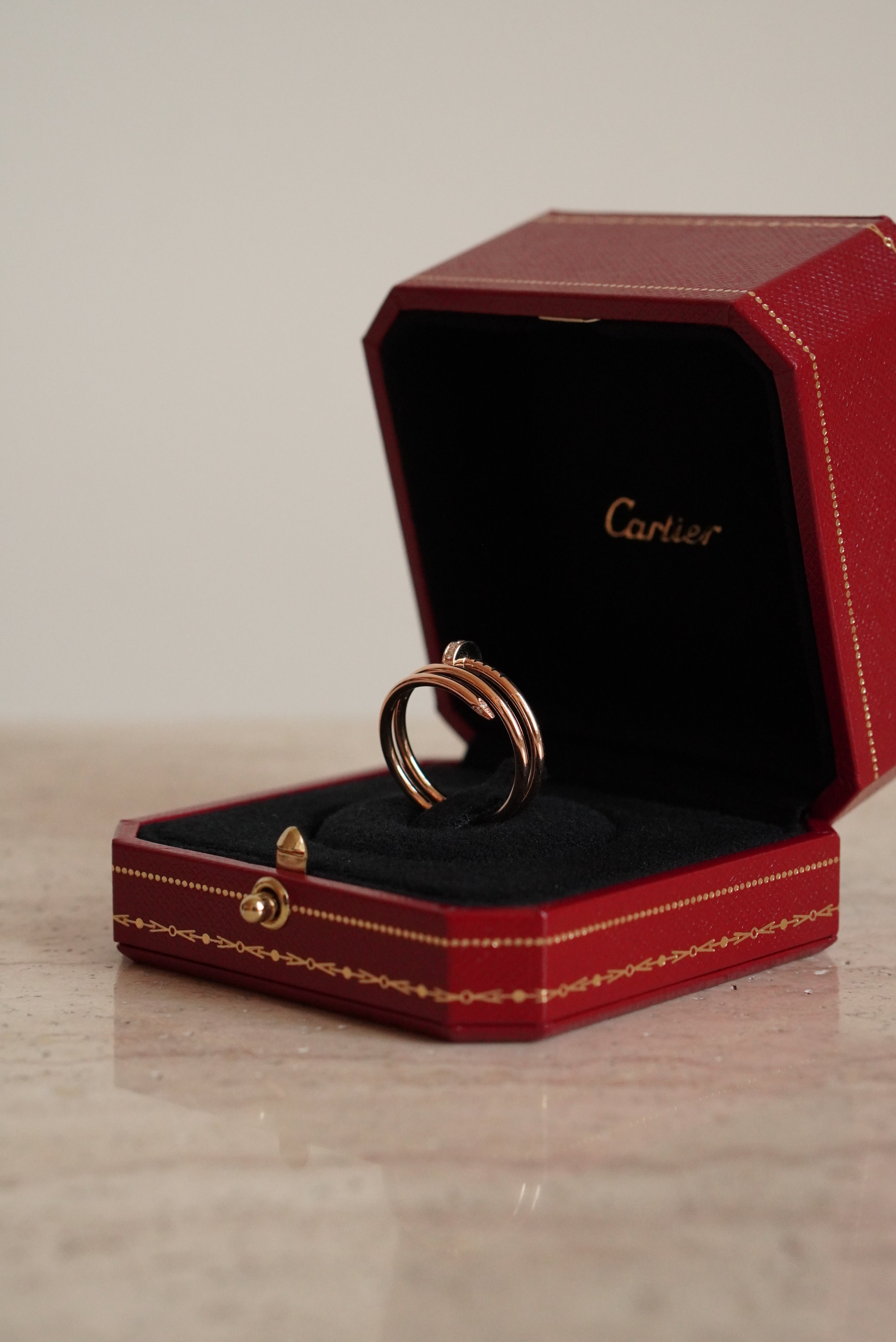 CARTIER JUSTE UN CLOU RING DOUBLE DIAMONDS | ROSE GOLD