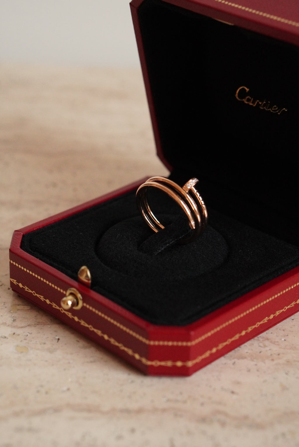 CARTIER JUSTE UN CLOU RING DOUBLE DIAMONDS | ROSE GOLD