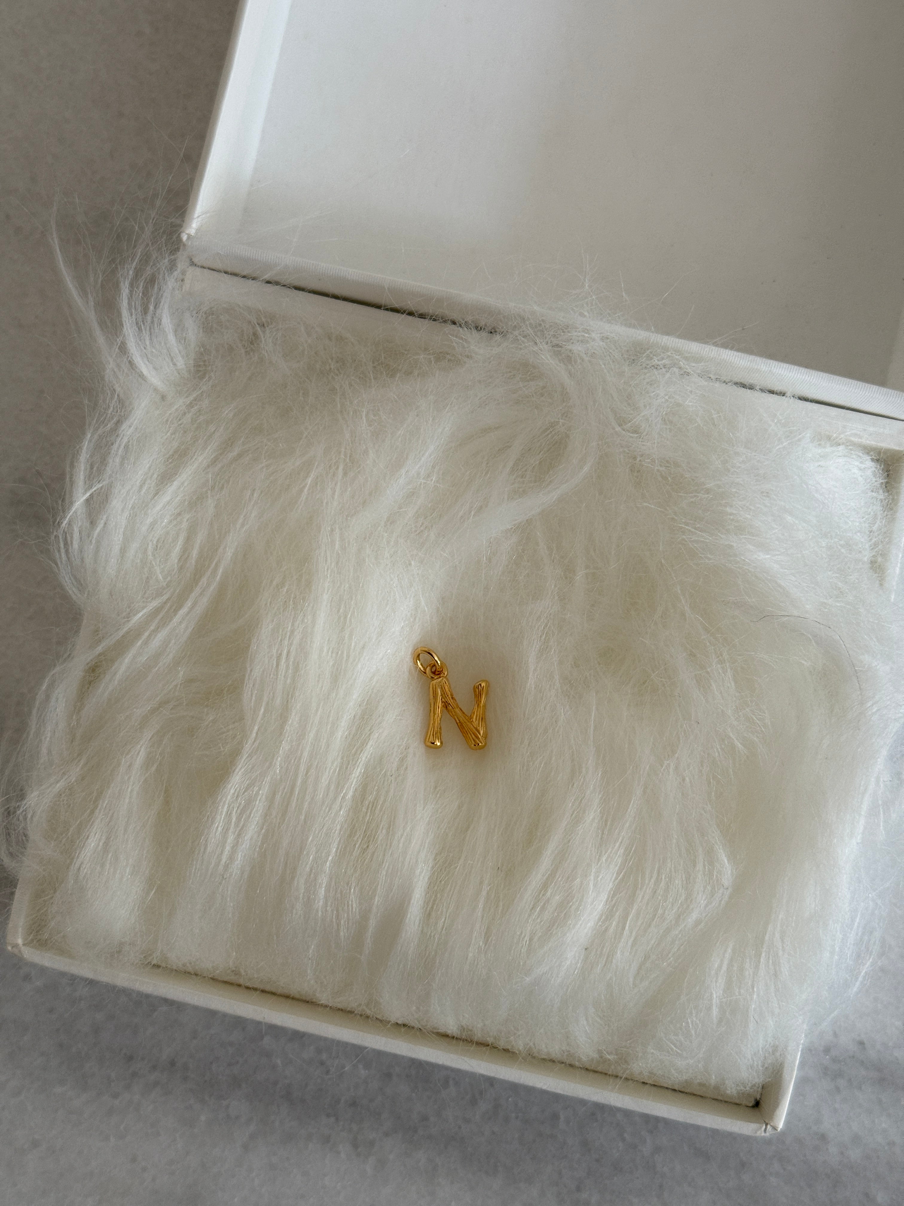 CÉLINE BAMBOO ALPHABET MINI PENDANT "N"