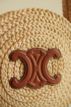 CELINE TRIOMPHE RAFFIA SMALL ROUND