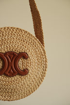 CELINE TRIOMPHE RAFFIA SMALL ROUND