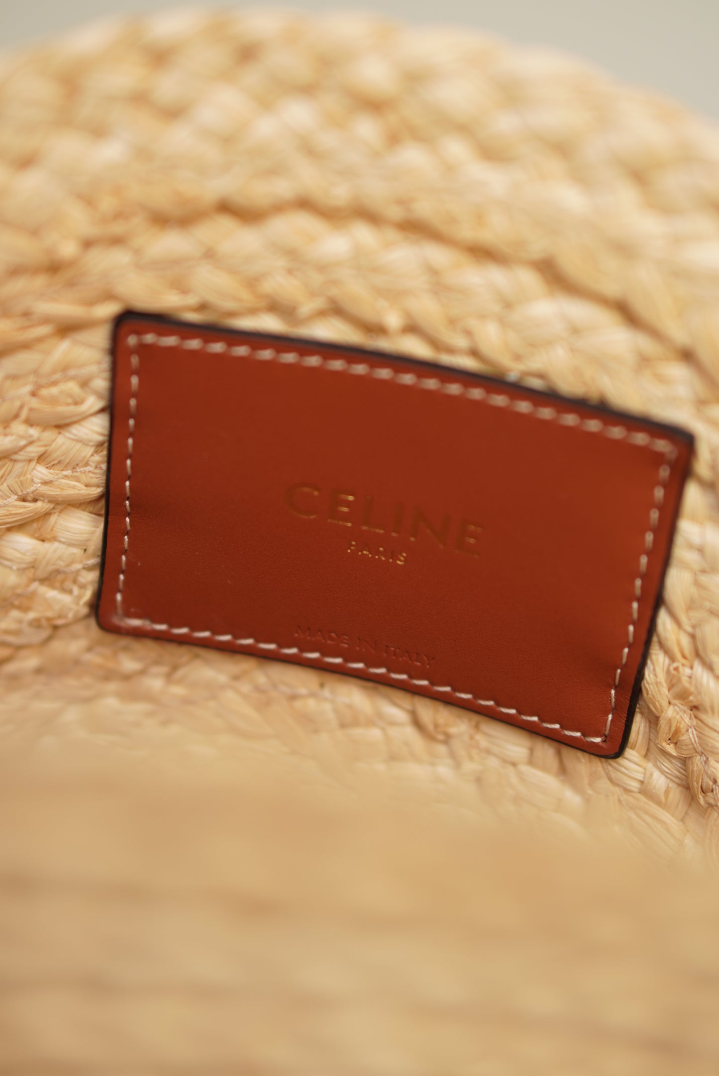 CELINE TRIOMPHE RAFFIA SMALL ROUND