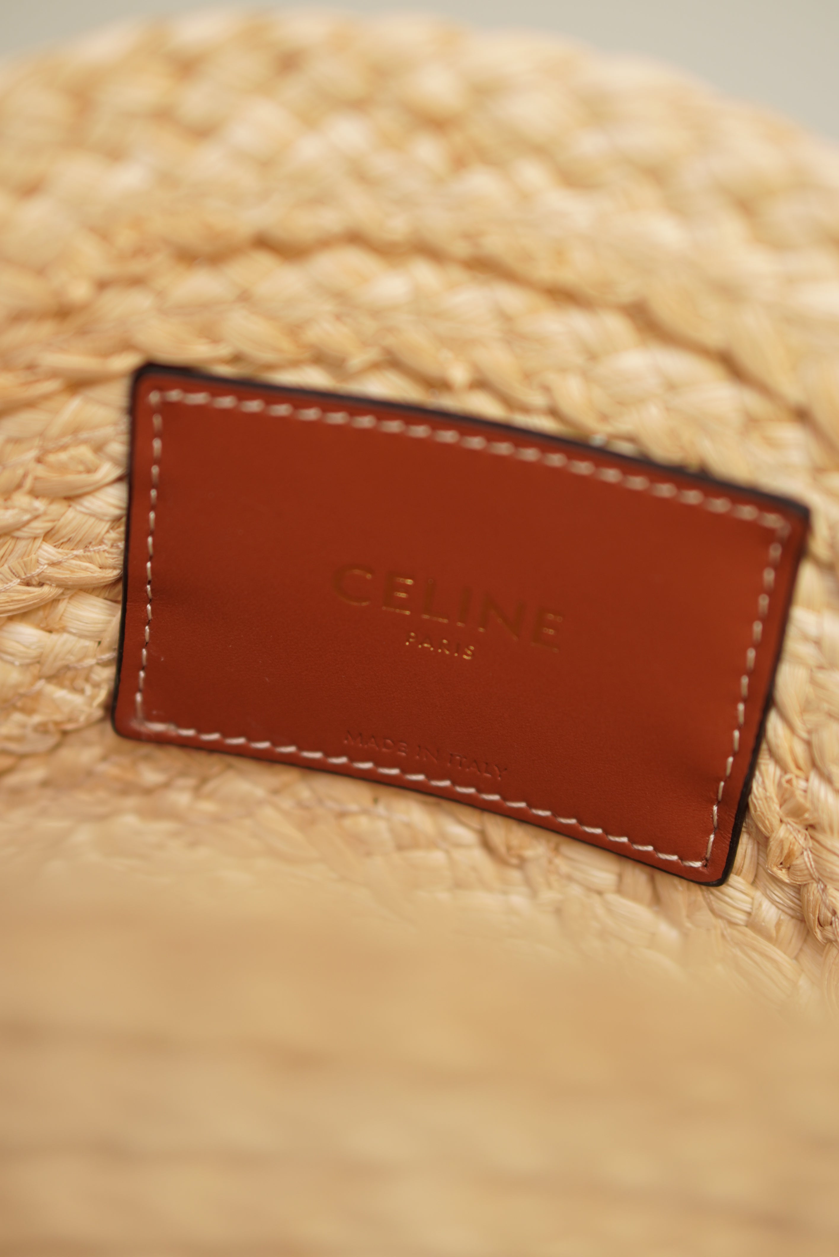 CELINE TRIOMPHE RAFFIA SMALL ROUND
