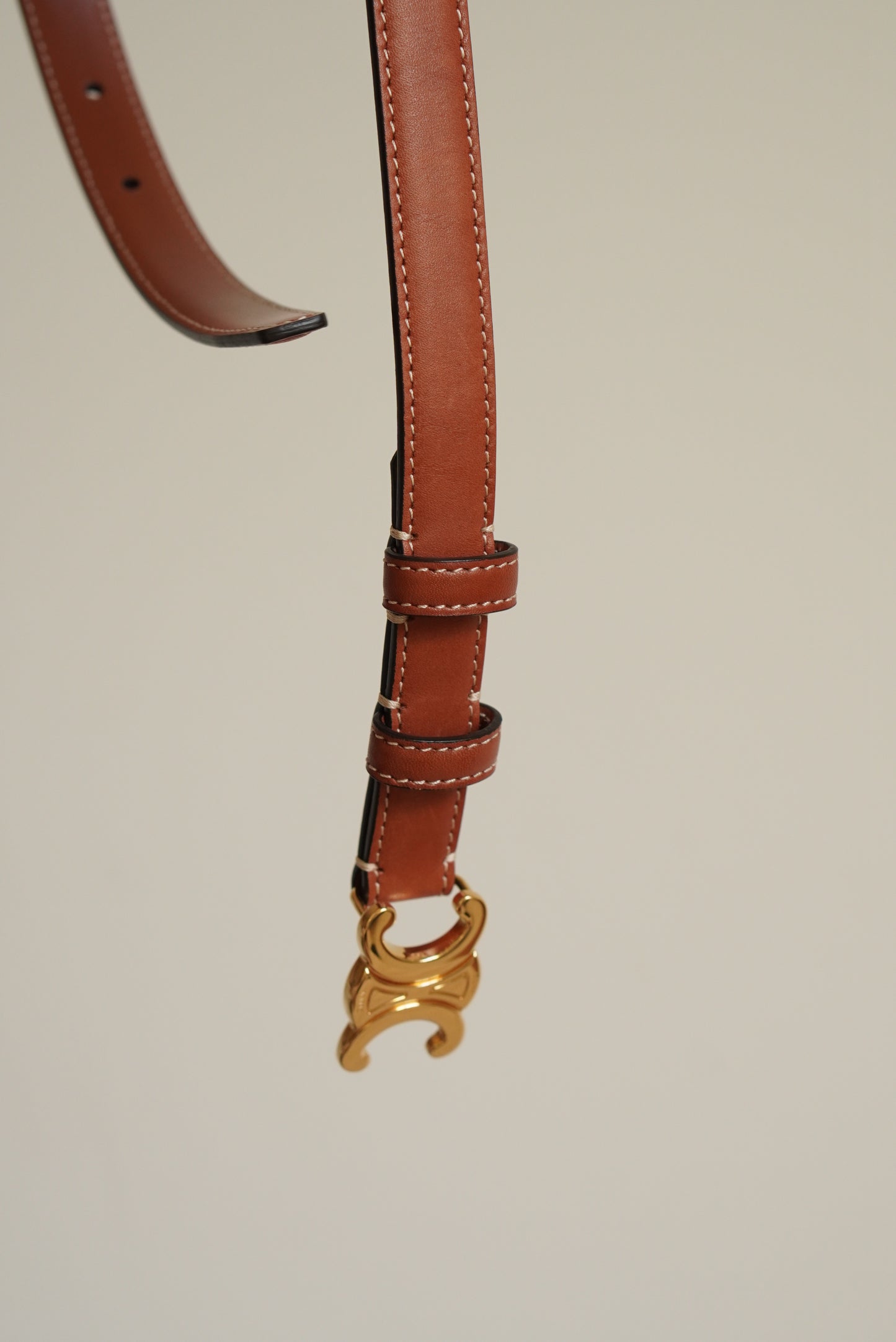 CELINE TRIOMPHE BELT SMALL | TAN