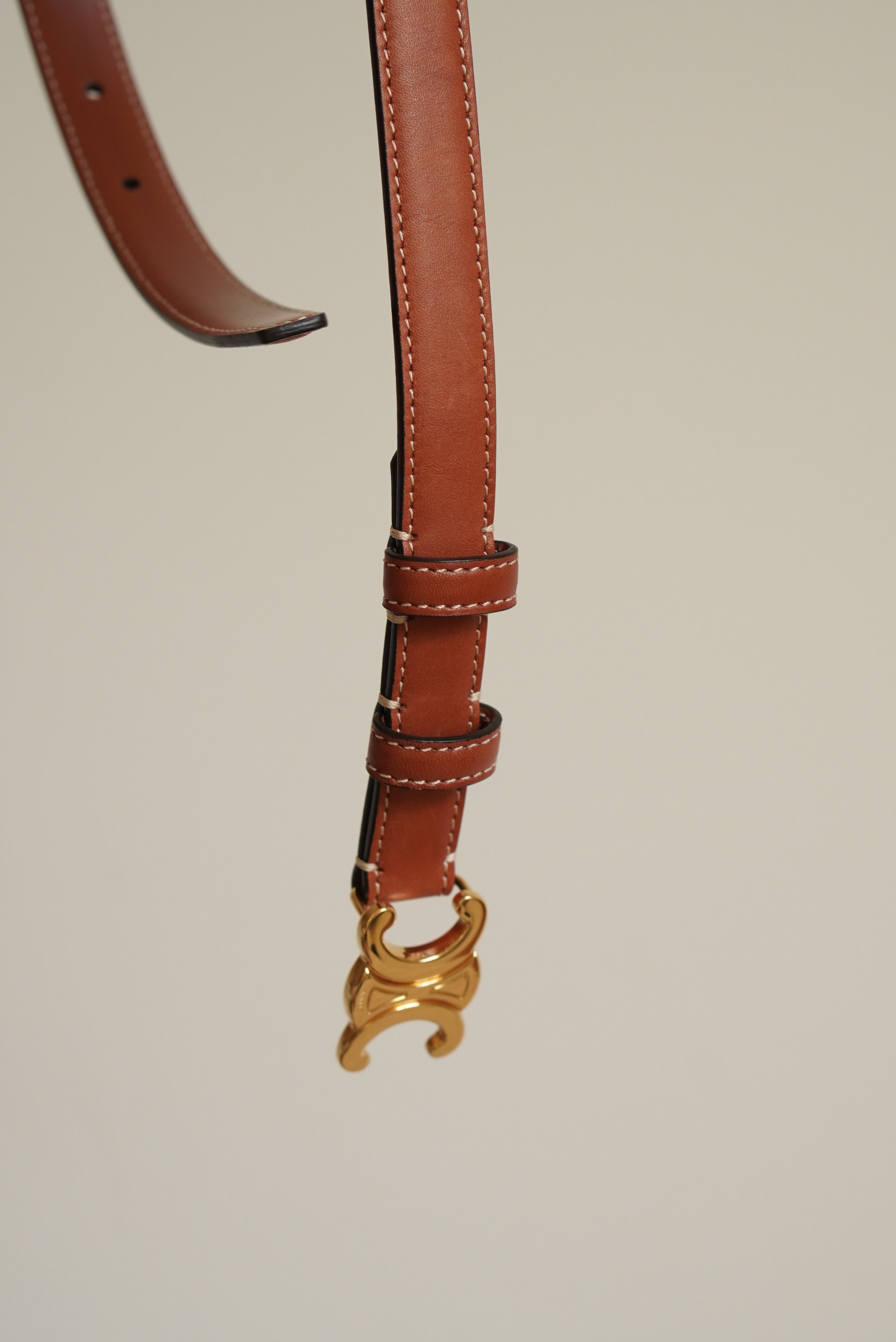 CELINE TRIOMPHE BELT SMALL | TAN