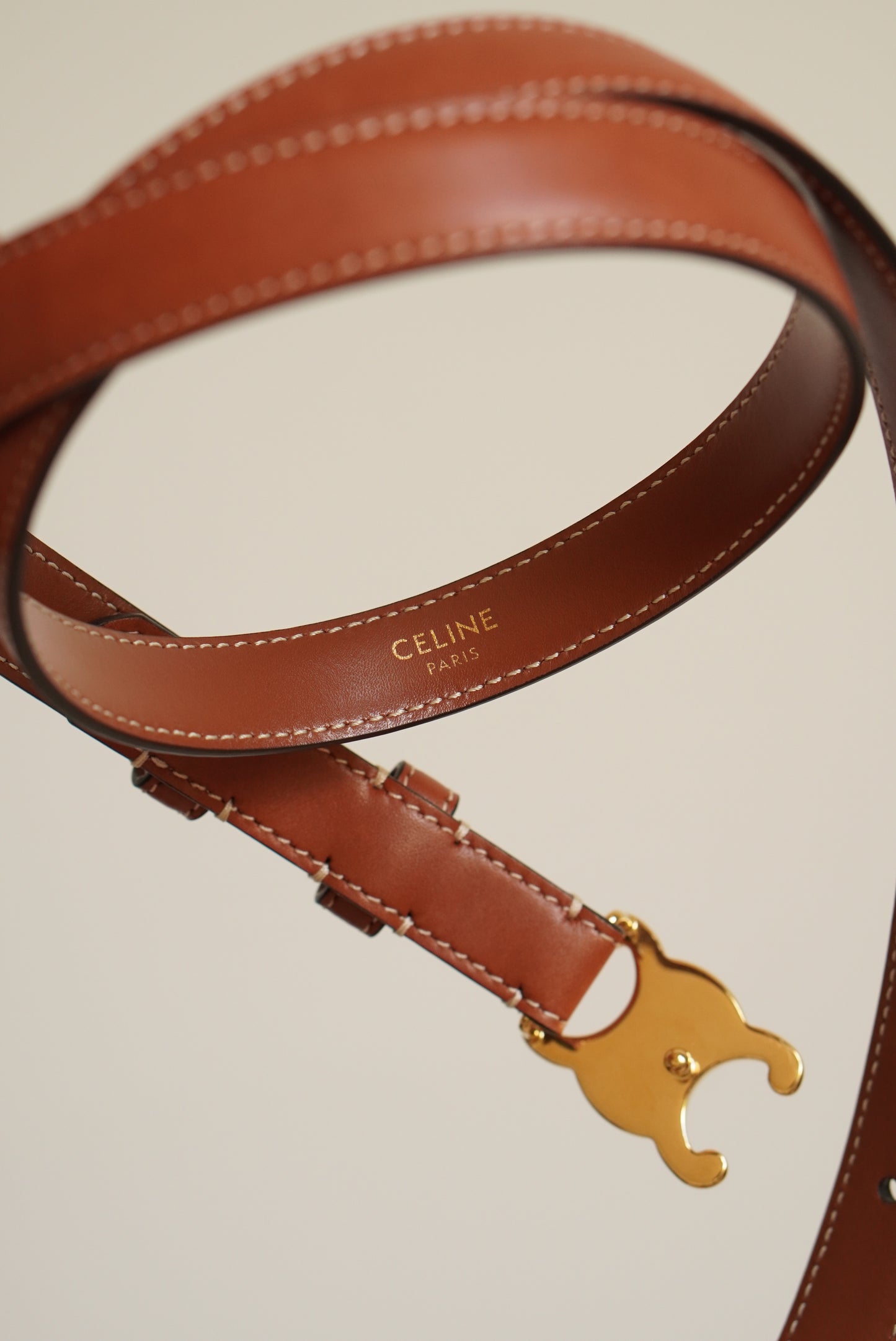 CELINE TRIOMPHE BELT SMALL | TAN