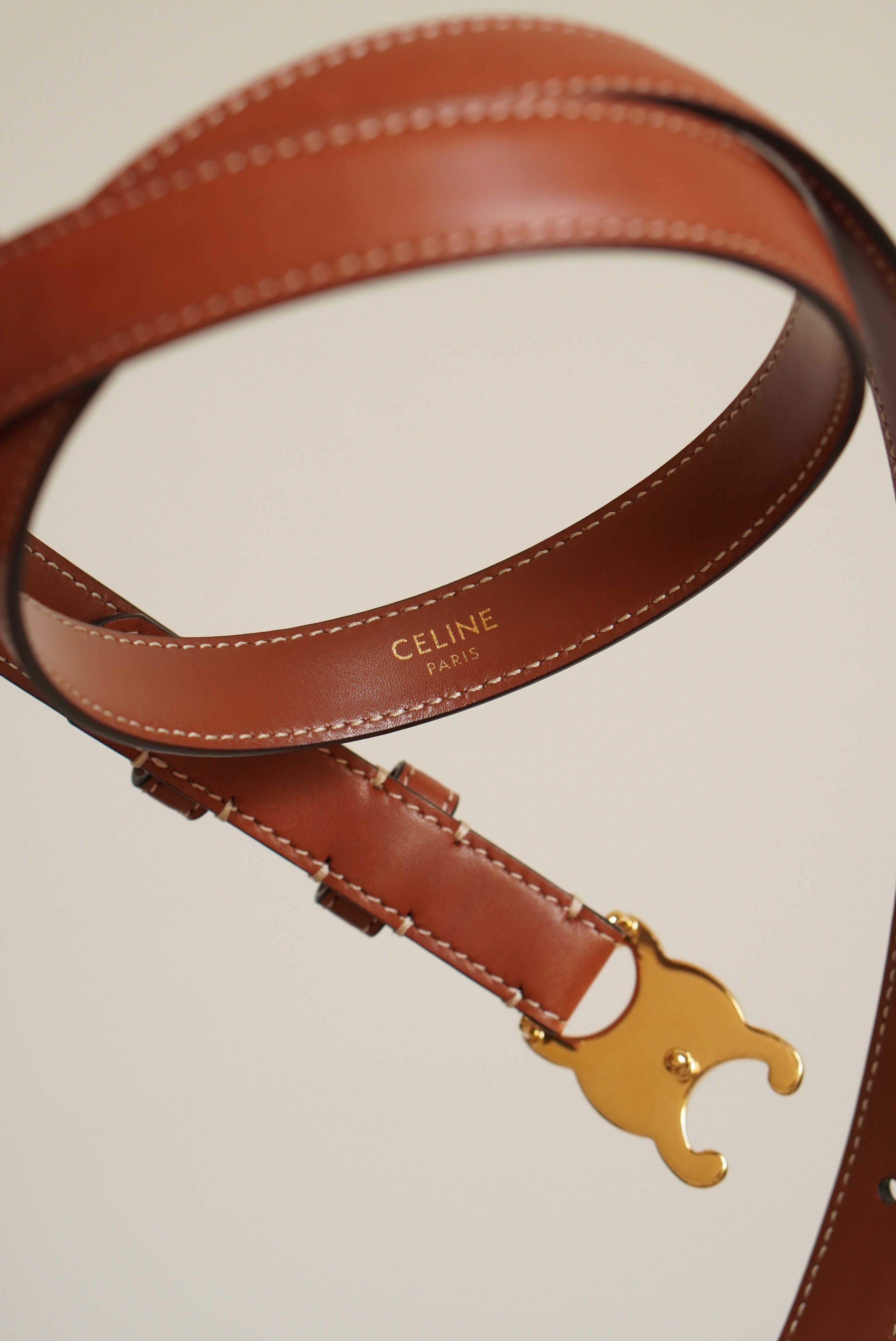 CELINE TRIOMPHE BELT SMALL | TAN