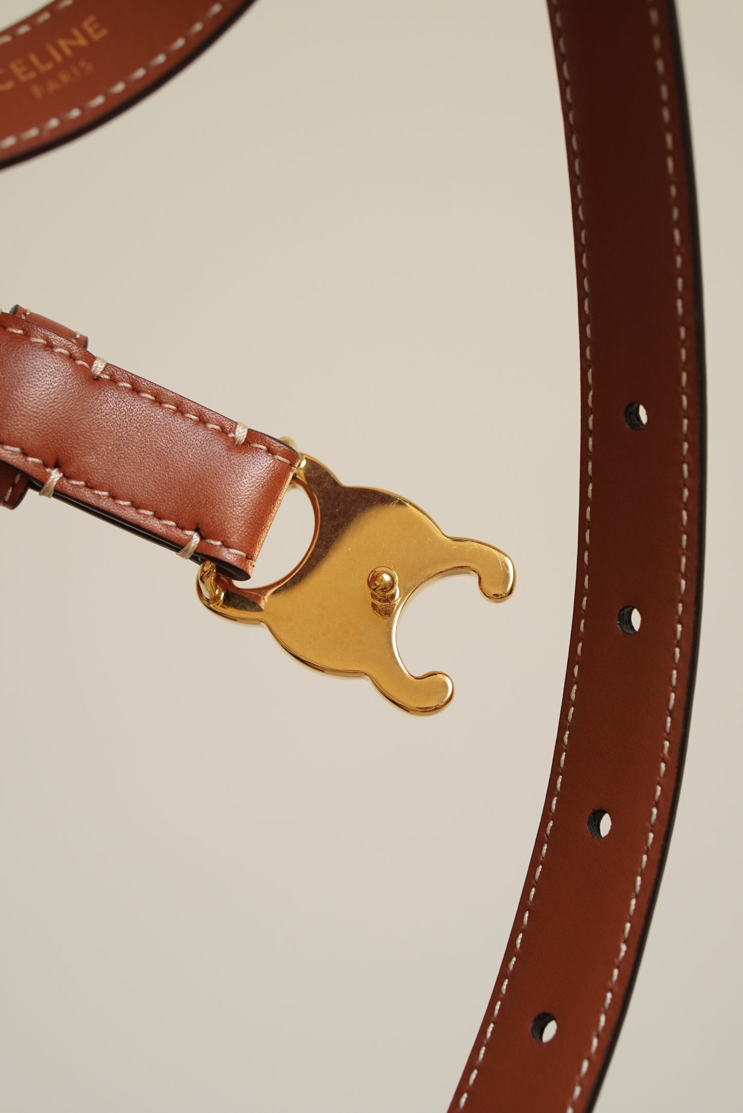 CELINE TRIOMPHE BELT SMALL | TAN